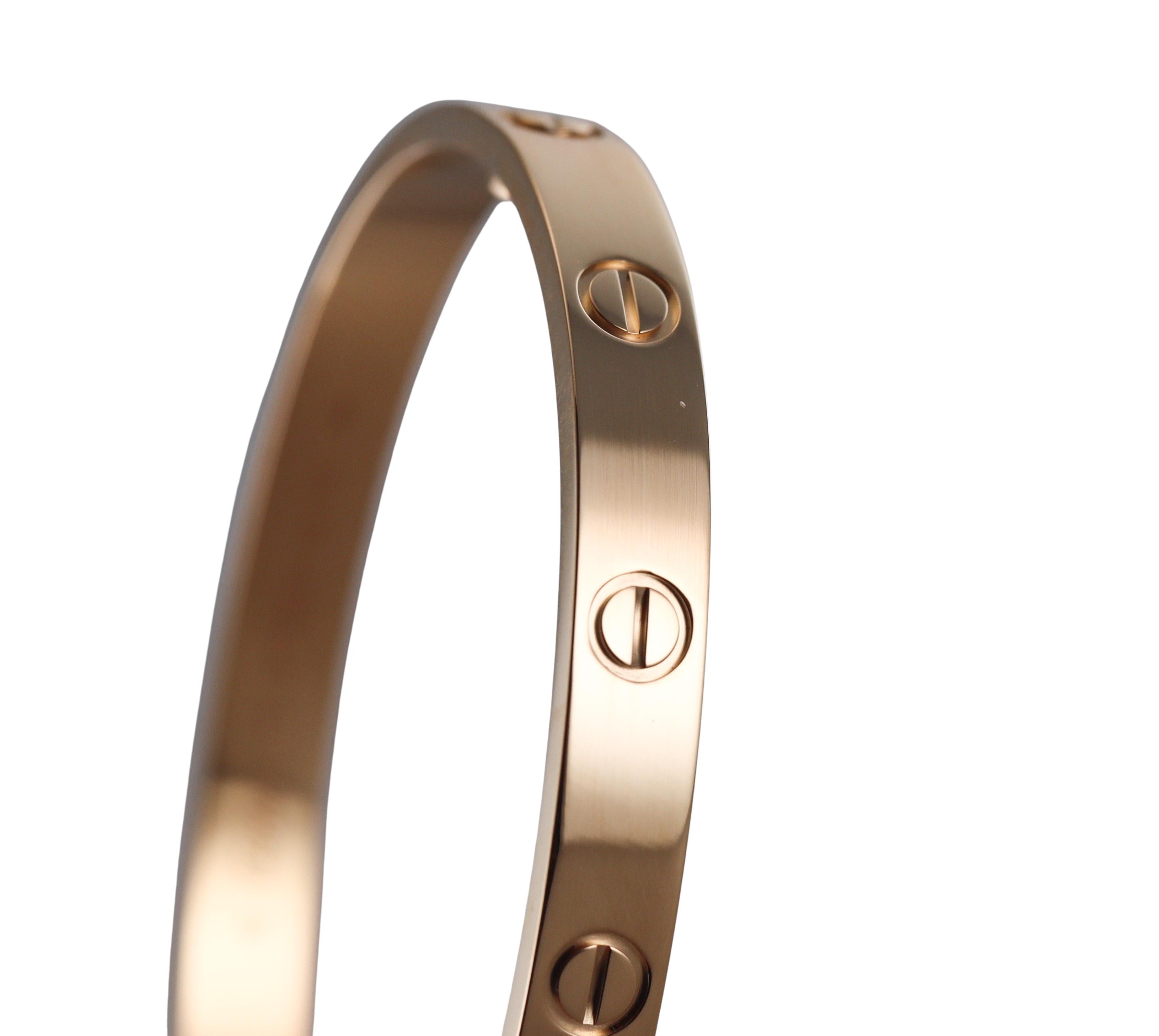 Cartier Love Yellow Gold Classic Model Bracelet Size 17