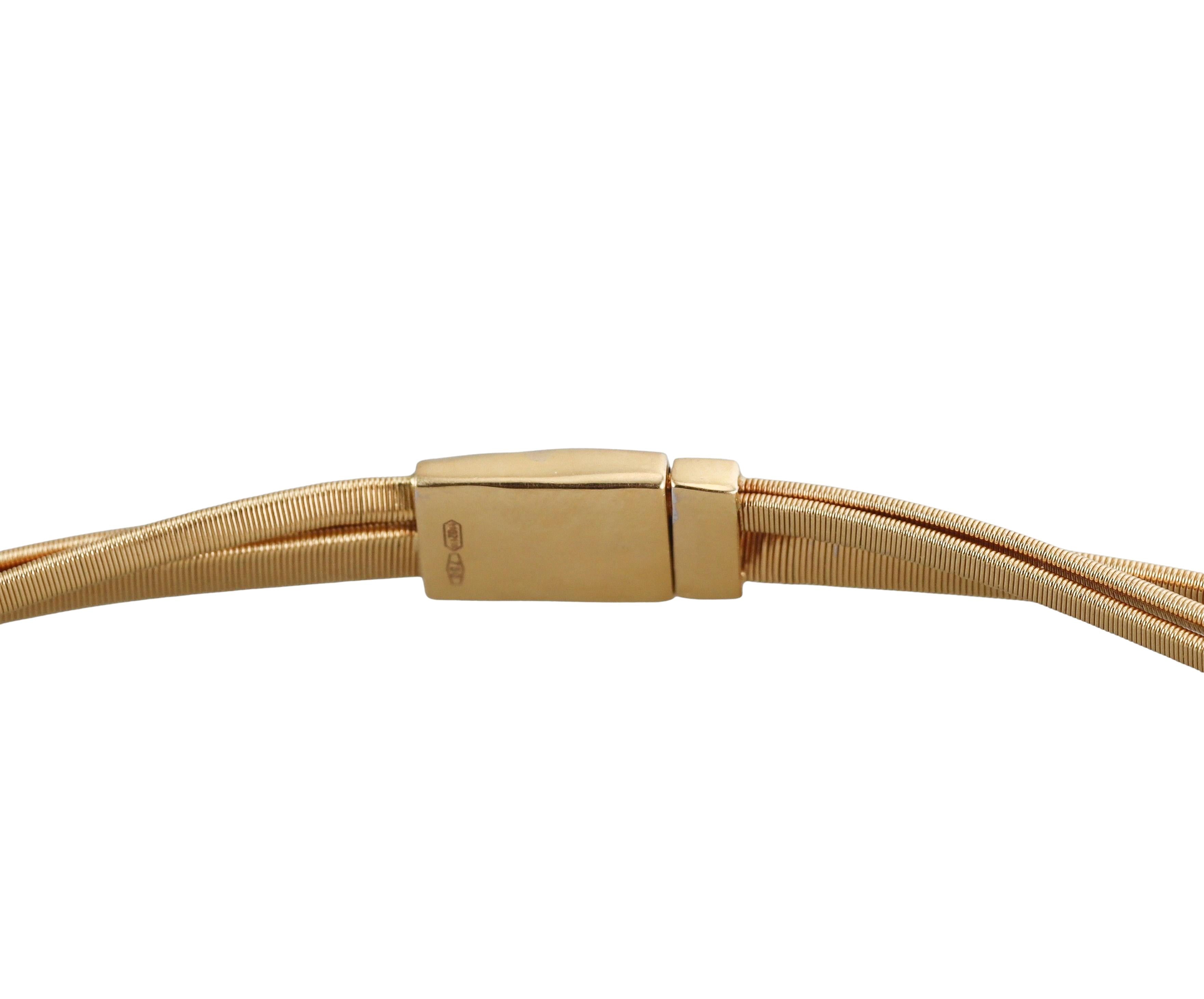 Marco Bicego Marrakech Diamond Gold Three Strand Necklace