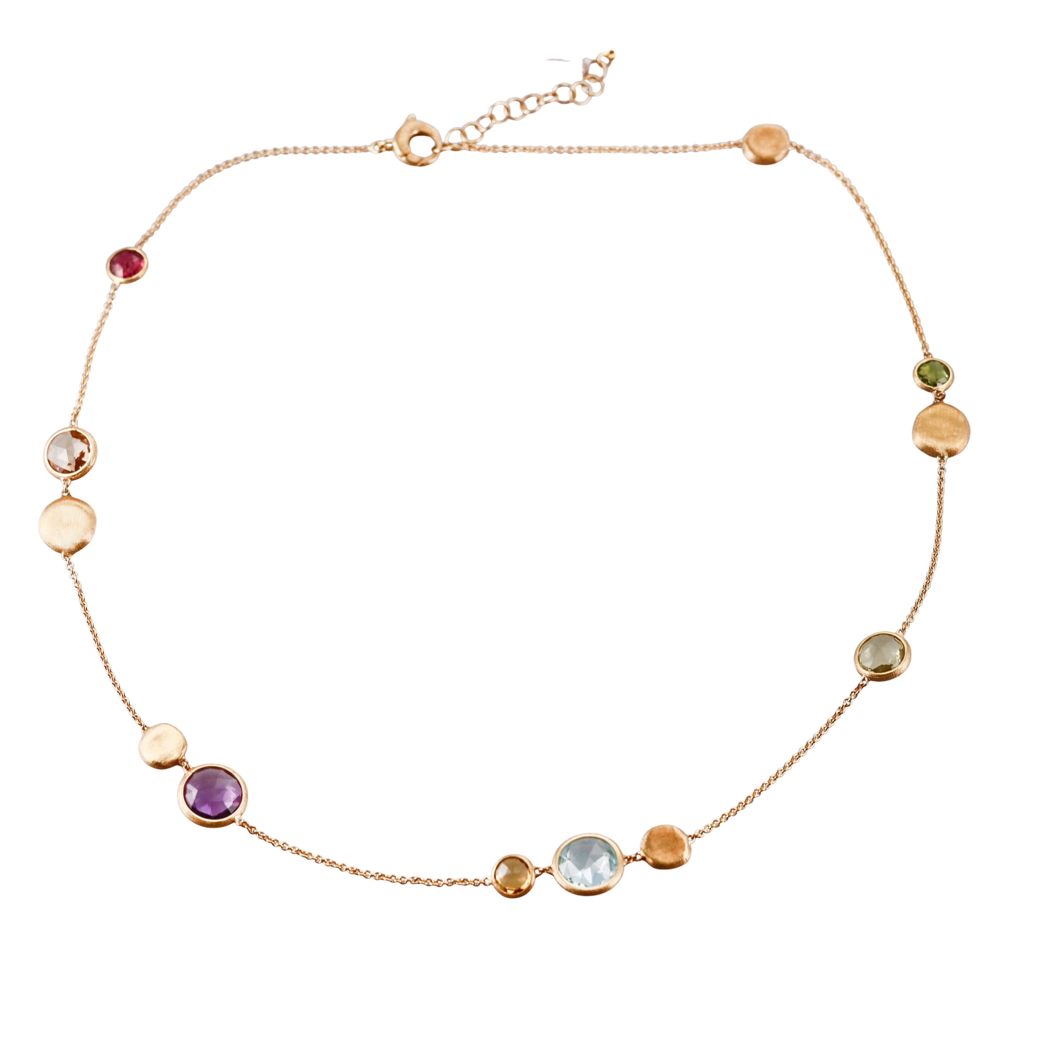 Marco Bicego Jaipur Multi Gemstone Gold Necklace