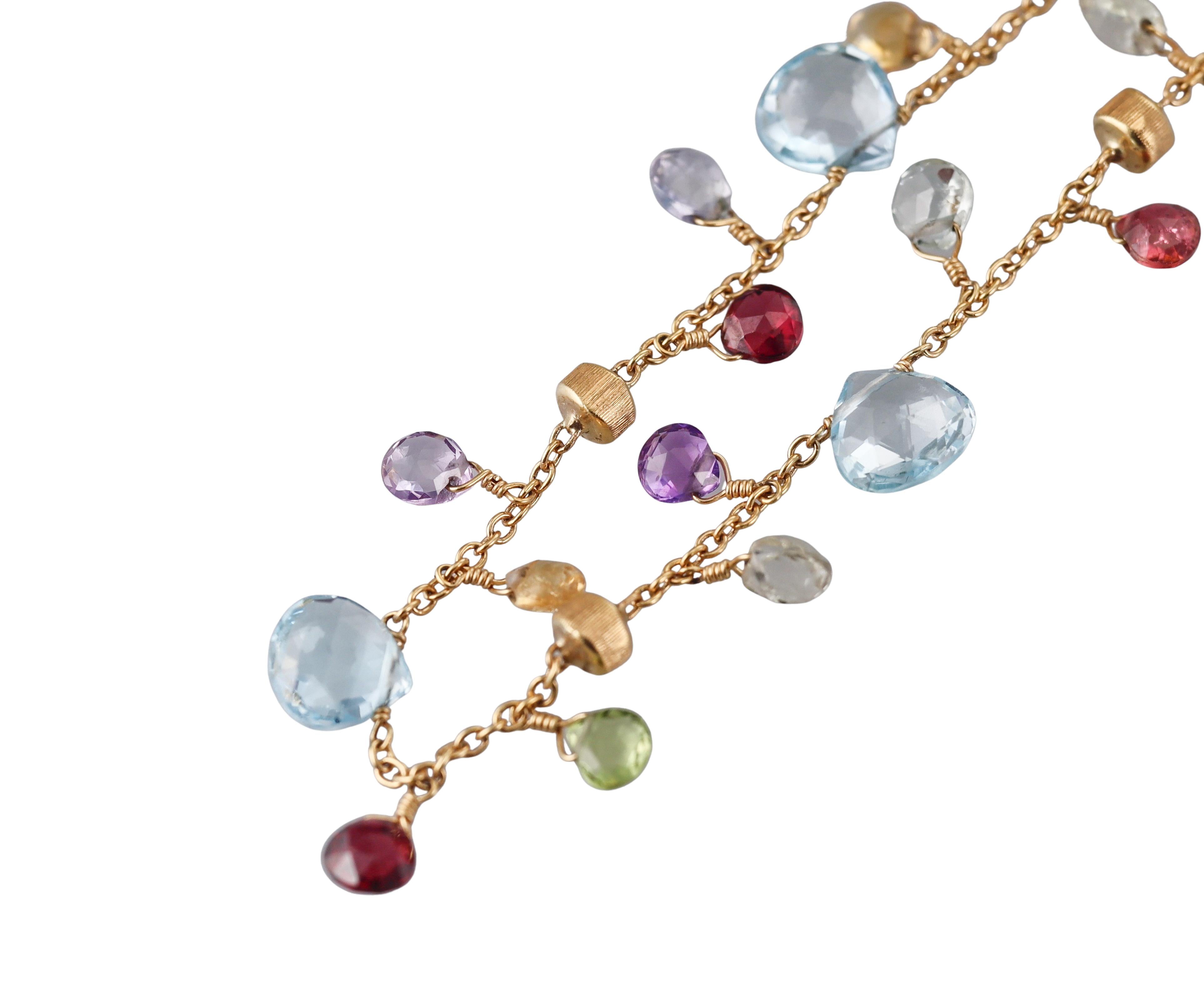 Marco Bicego Paradise Multi Gemstone Gold Necklace