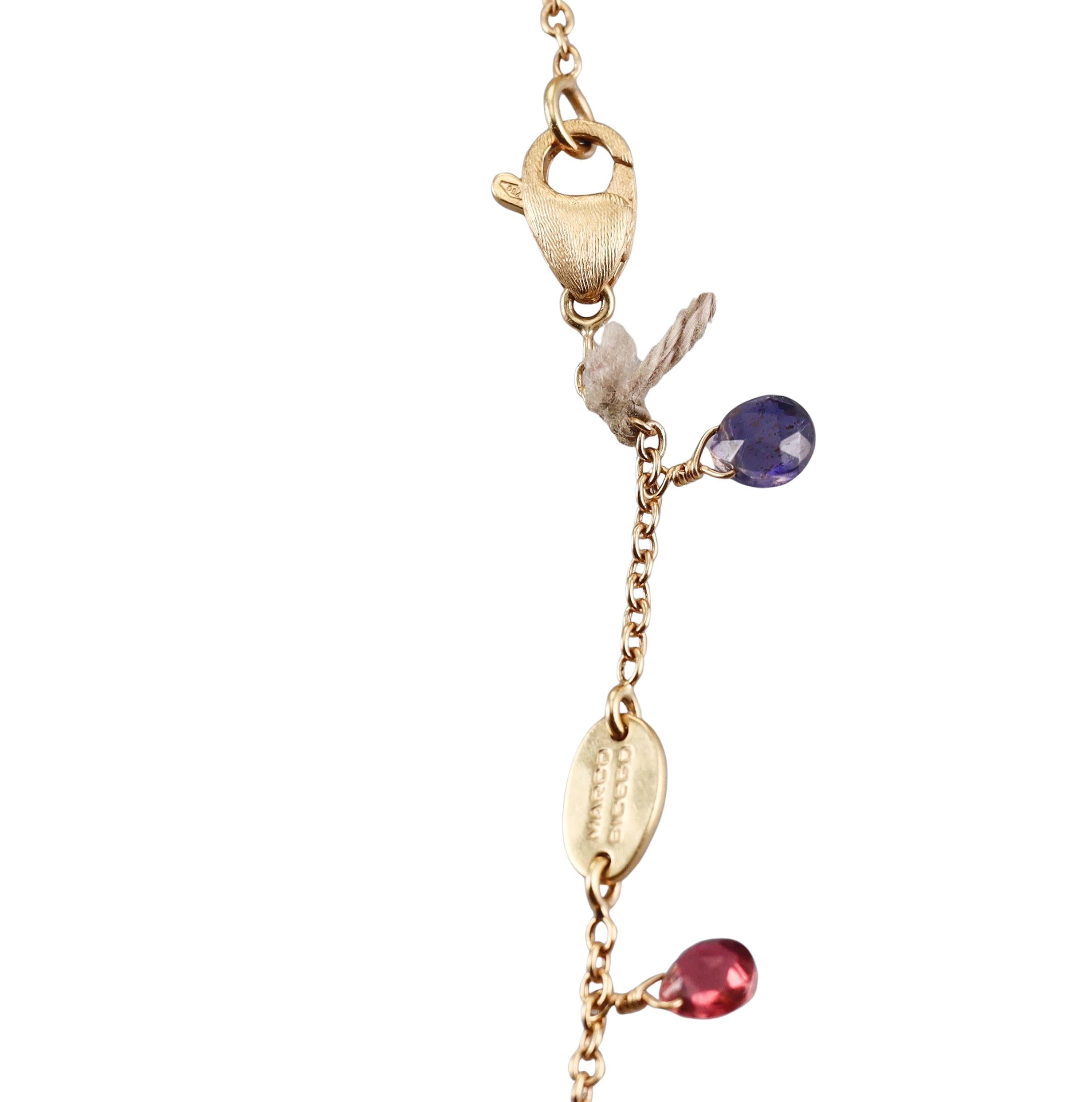 Marco Bicego Paradise Multi Gemstone Gold Necklace