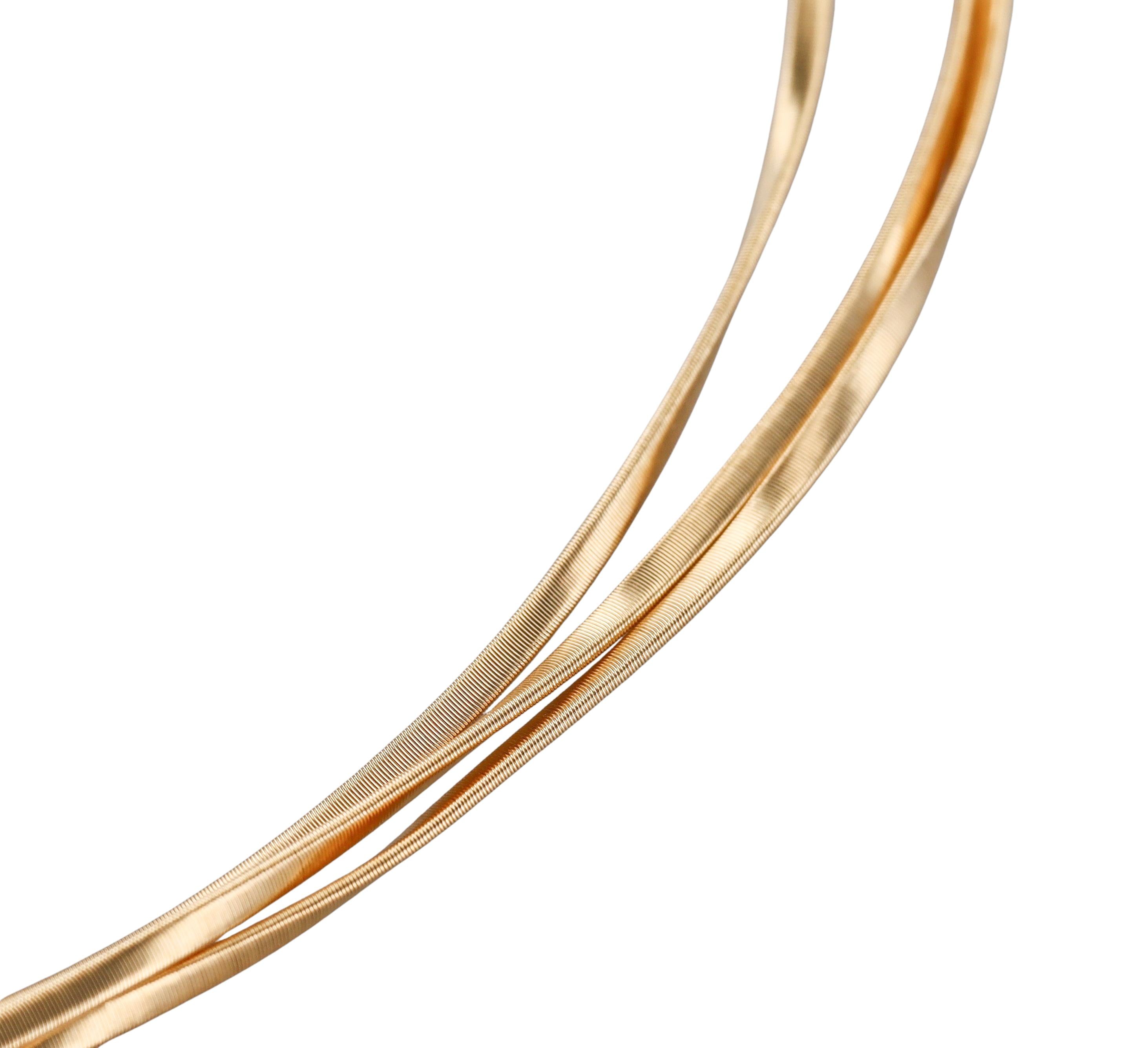 Marco Bicego Marrakech Diamond Gold Three Strand Necklace