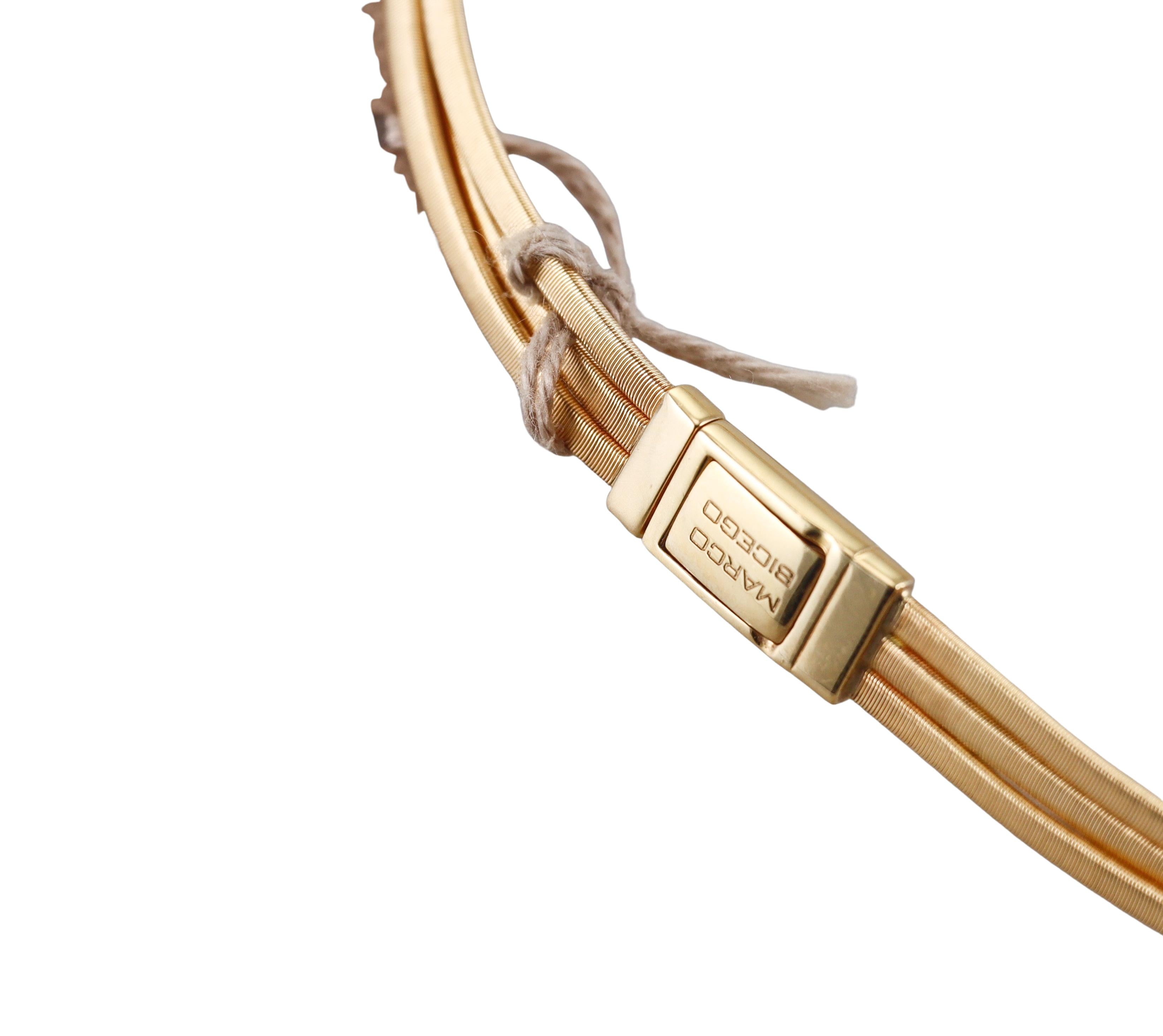 Marco Bicego Marrakech Diamond Gold Three Strand Necklace