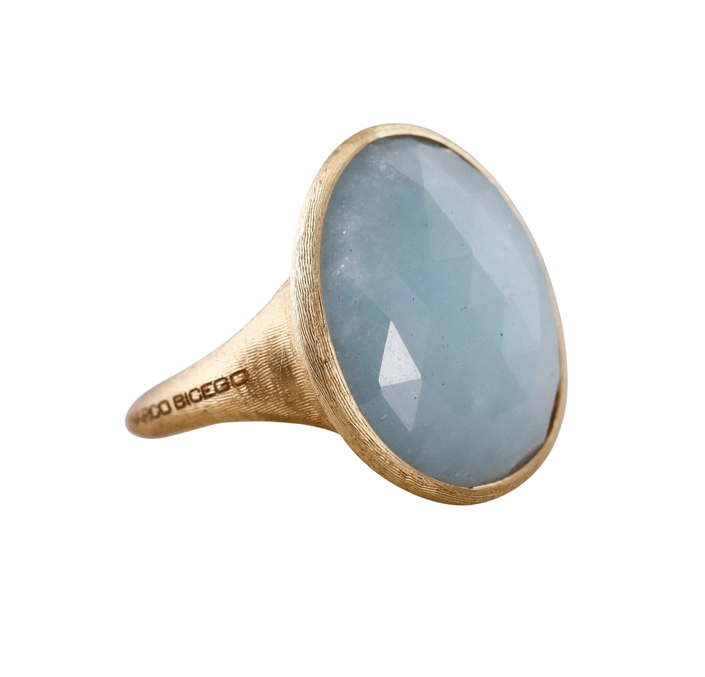 Marco Bicego Lunaria Aquamarine Gold Ring