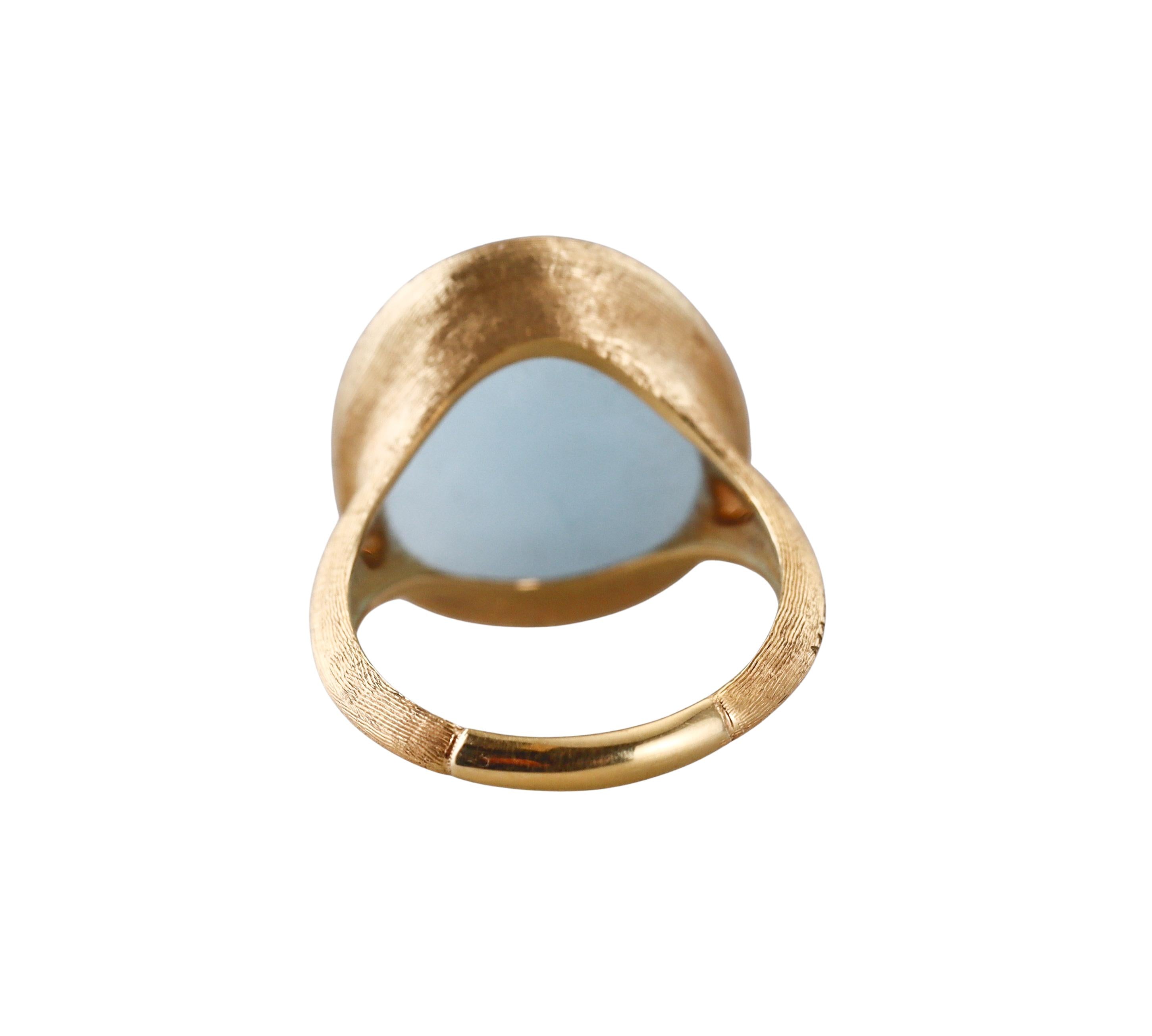 Marco Bicego Lunaria Aquamarine Gold Ring
