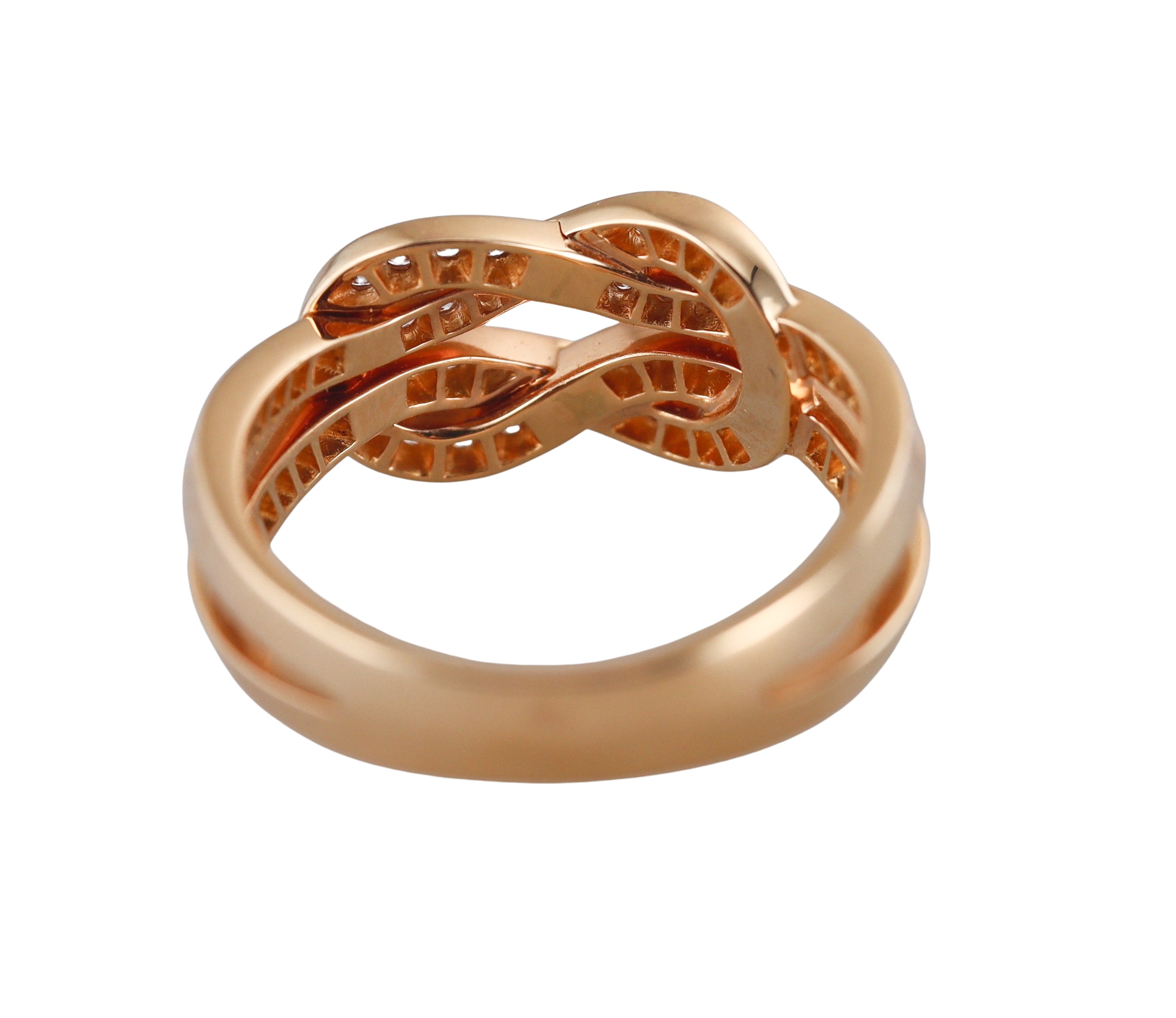 Fred Chance Infinie Rose Gold Diamond Full Pave Medium Model Ring
