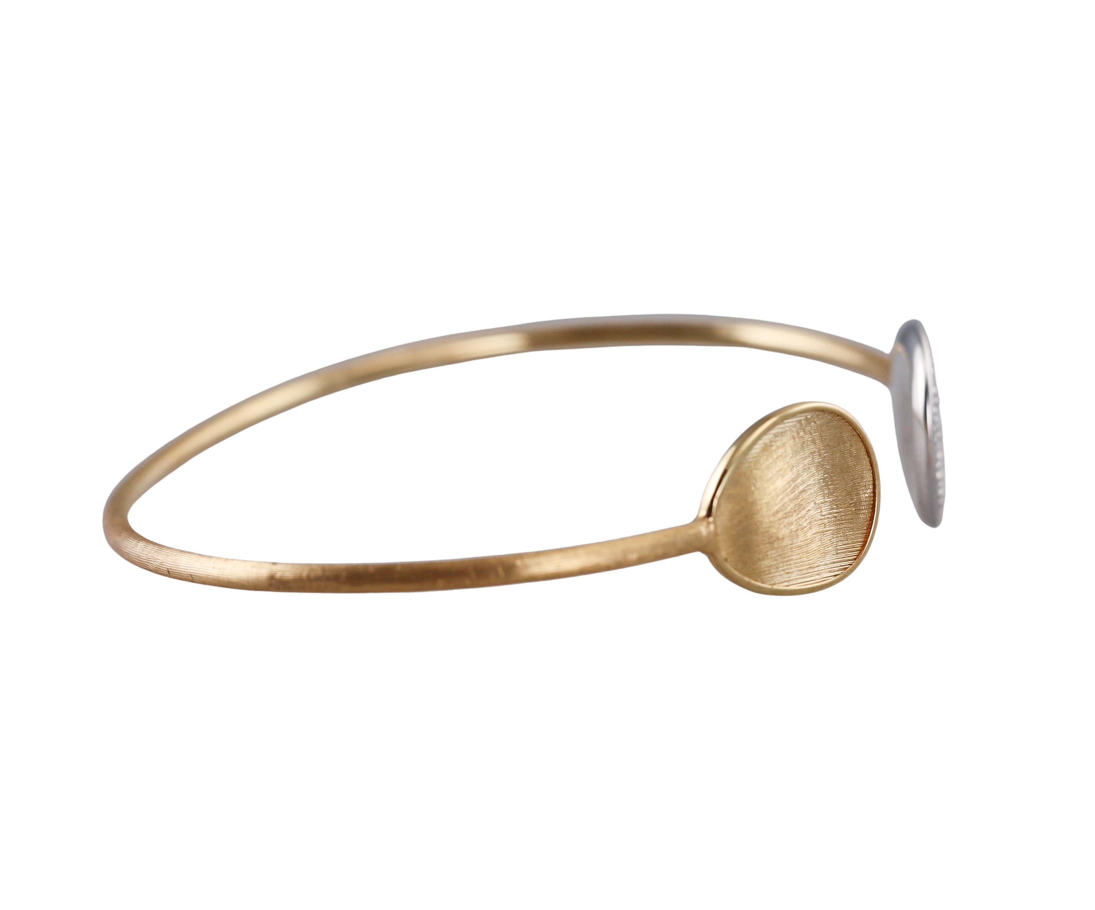 Marco Bicego Lunaria Diamond Gold Cuff Bracelet