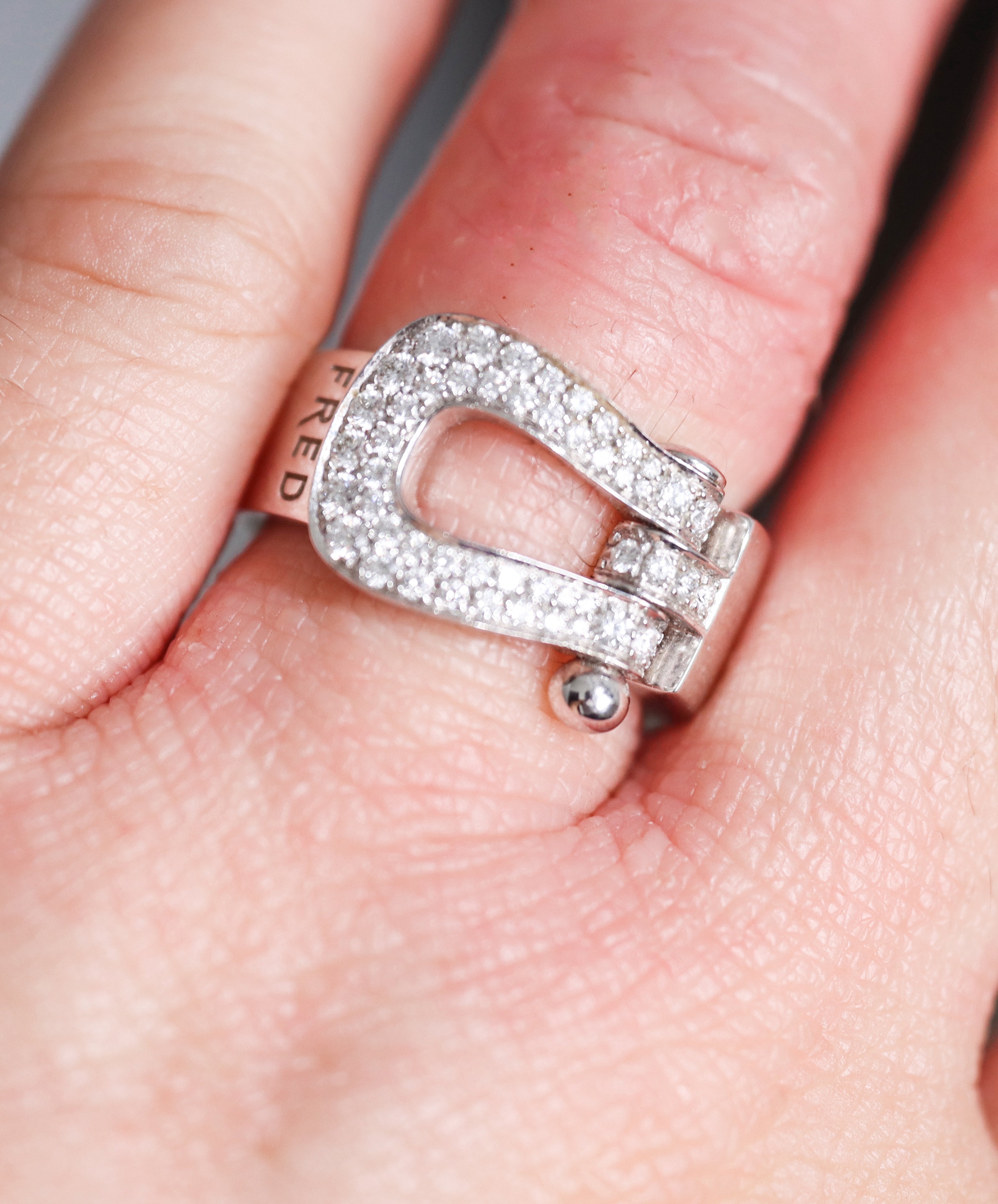 Fred Force 10 White Gold Diamond Large Model Ring