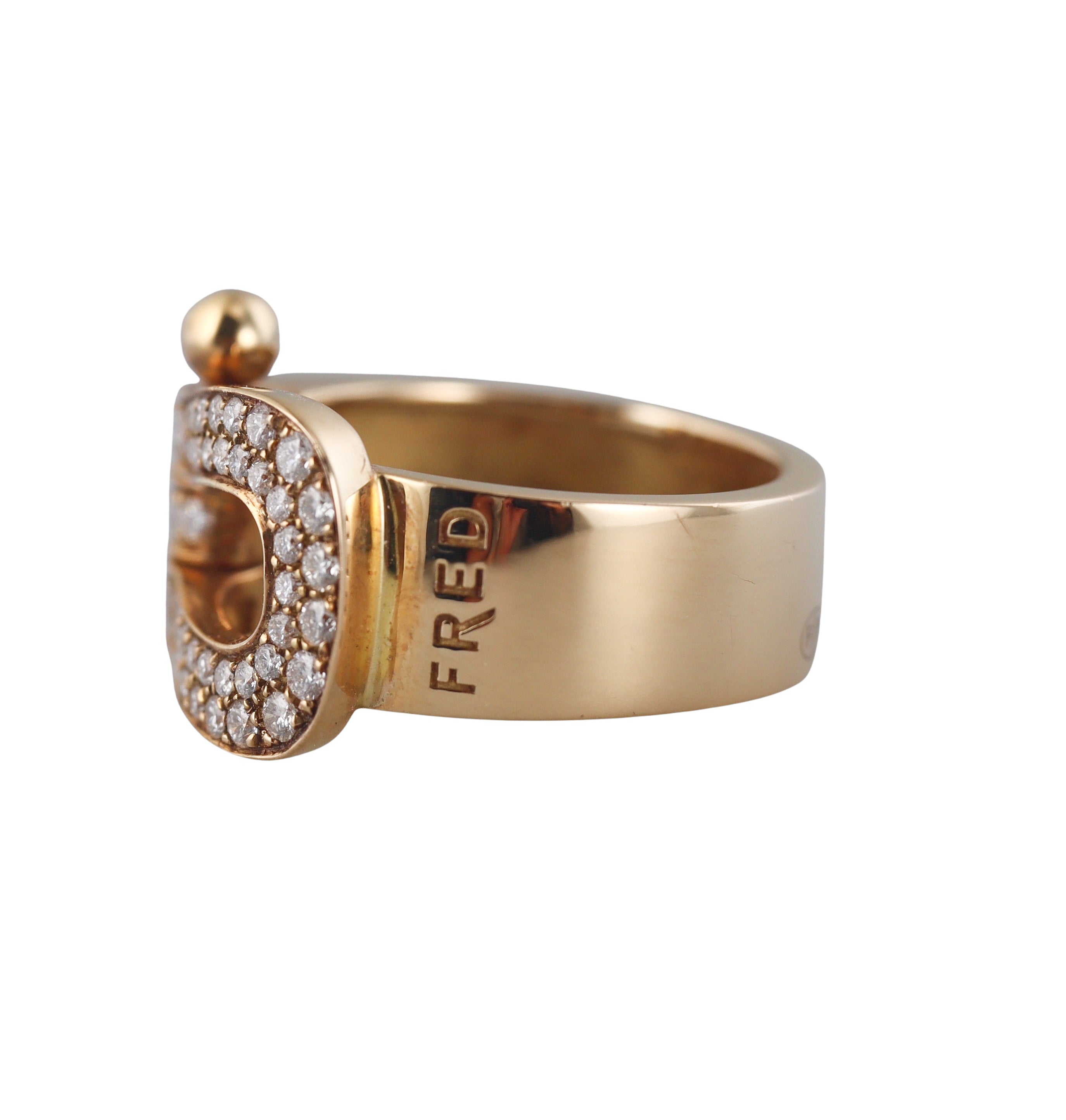 Fred Force 10 Yellow Gold Diamond Large Model Ring