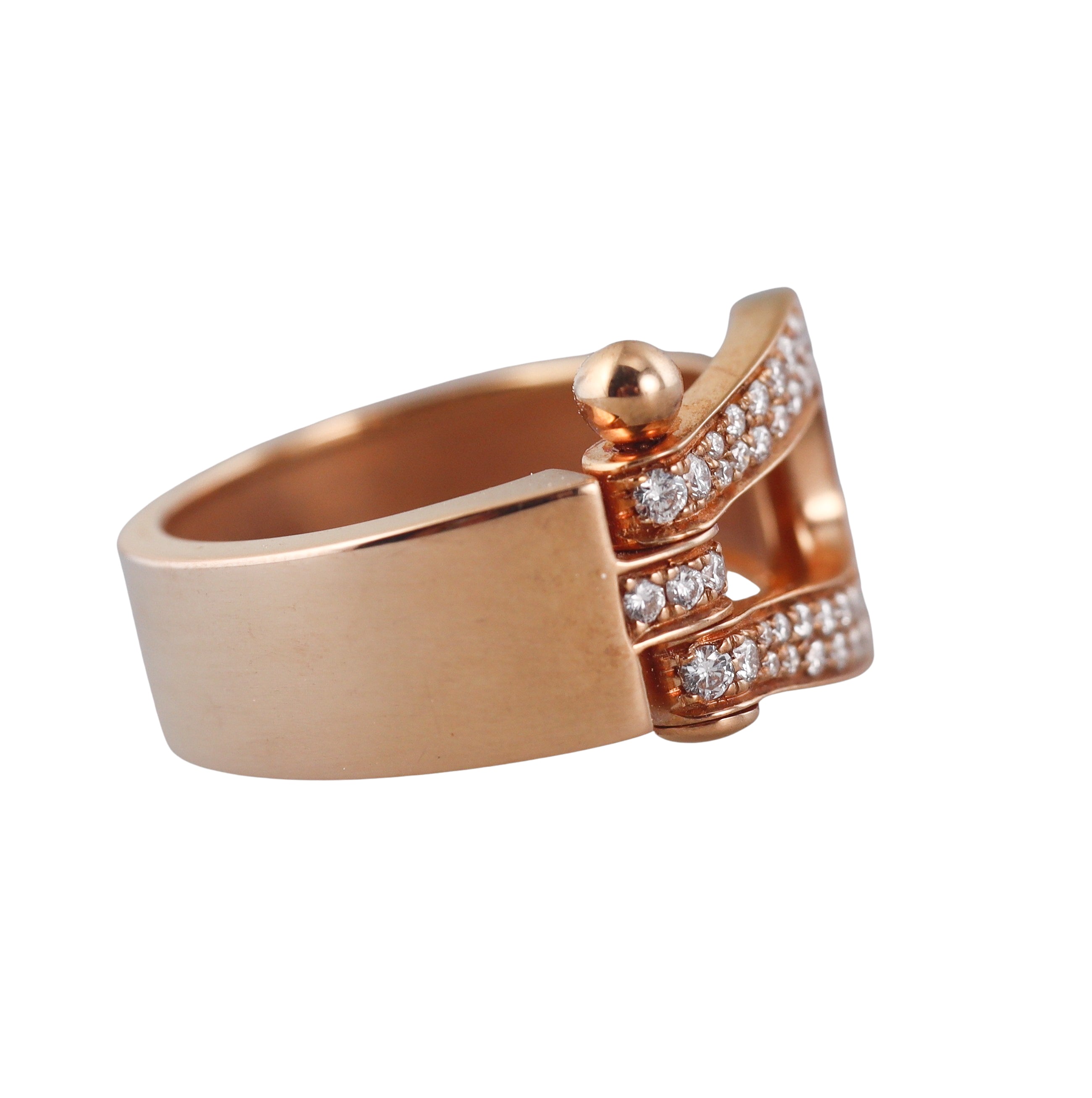 Fred Paris Force 10 18k Rose Gold Diamond Large Model Ring
