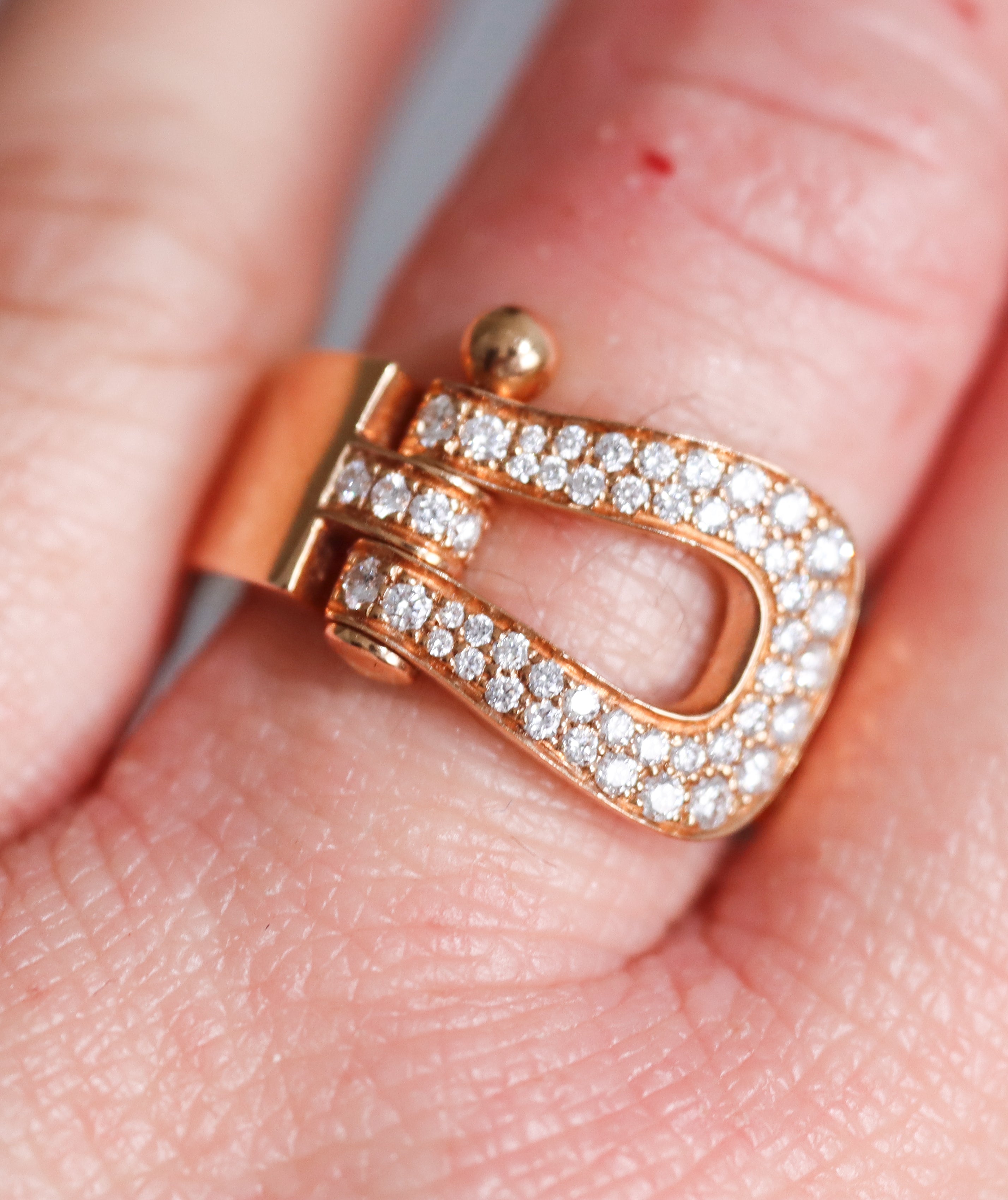 Fred Paris Force 10 18k Rose Gold Diamond Large Model Ring