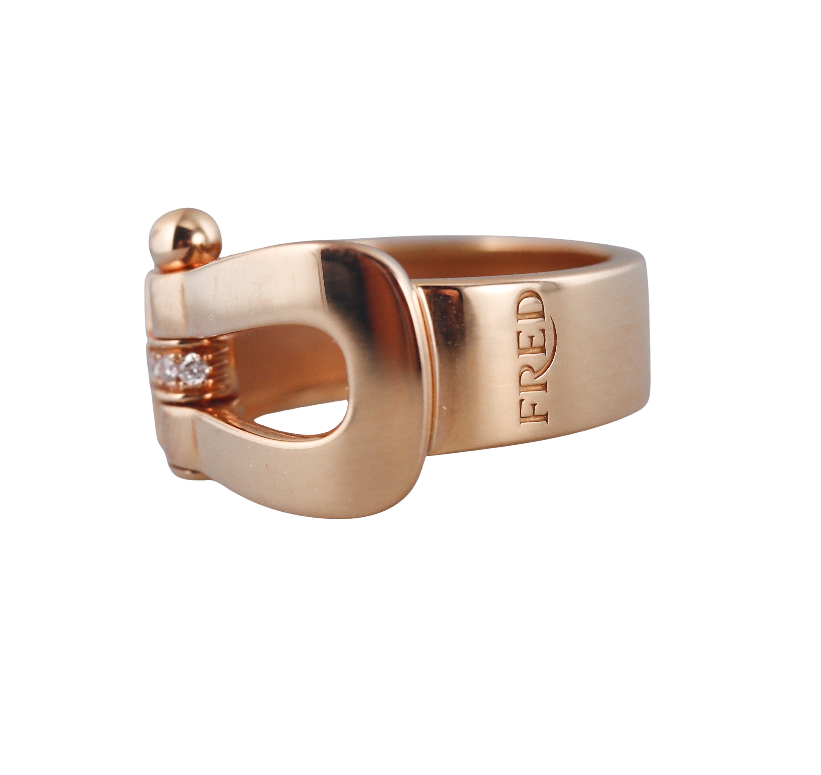 Fred Force 10 Rose Gold Diamond Large Model Ring