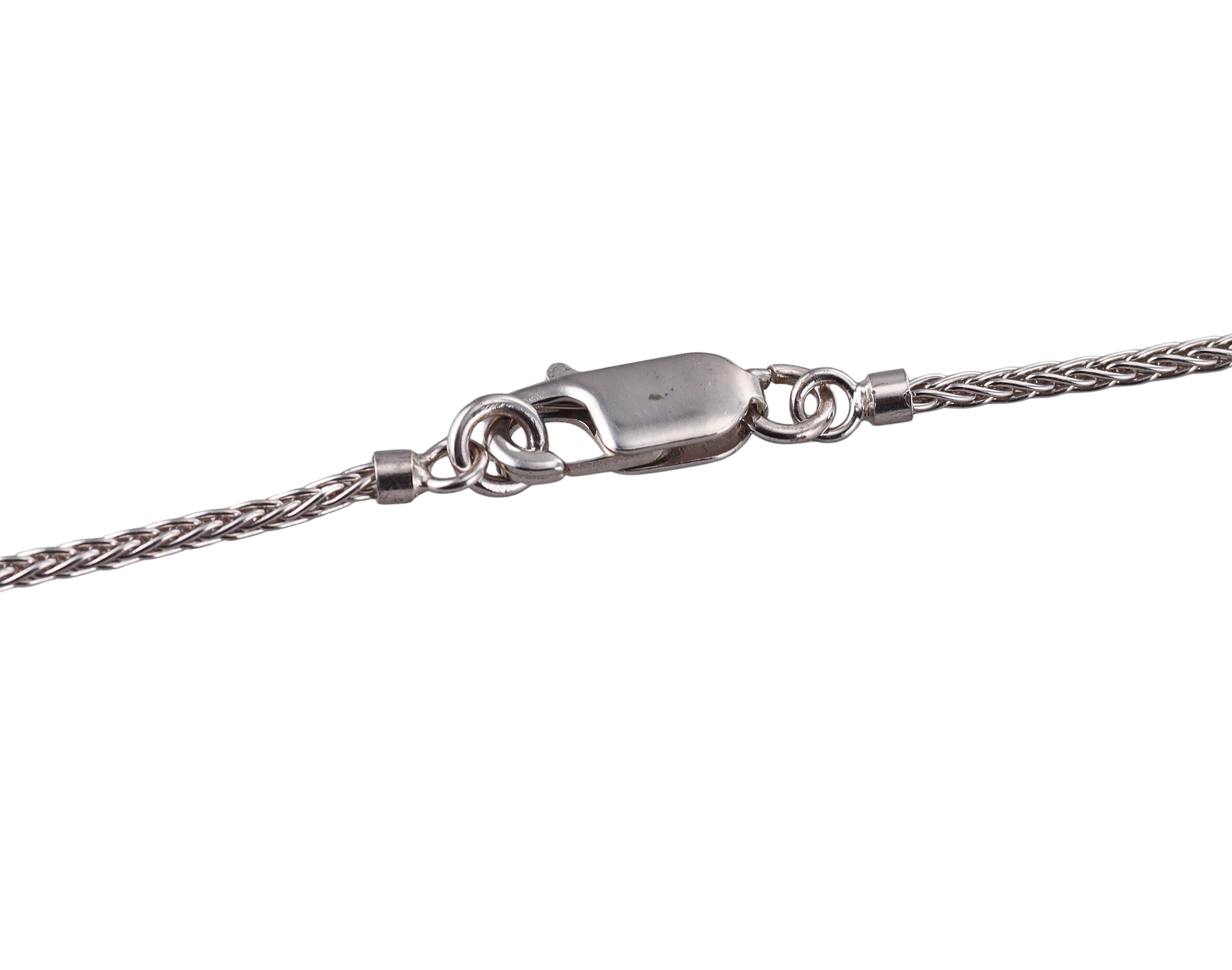 Buccellati Blossoms Pink Sapphire Silver Long Necklace