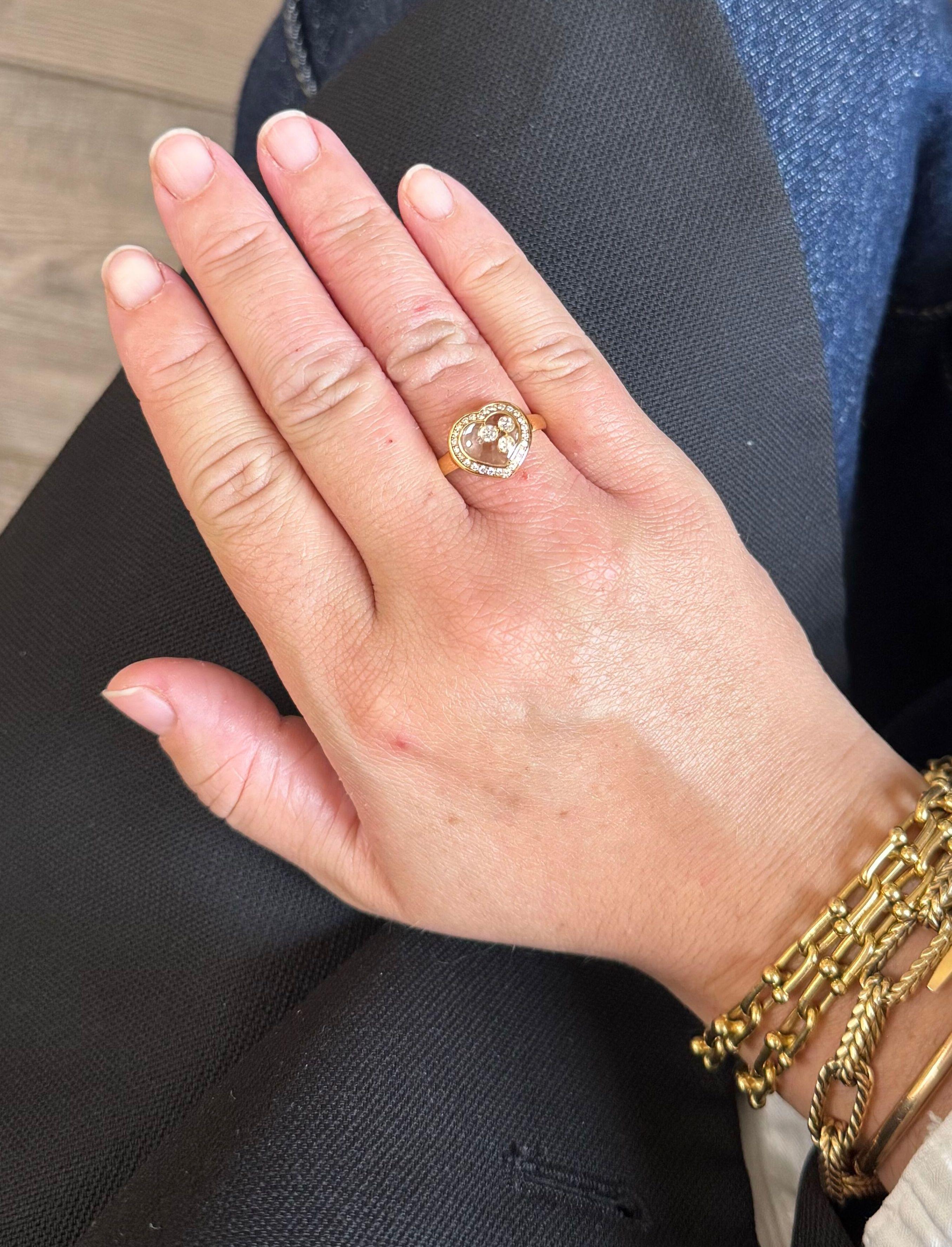 Chopard Happy Hearts Diamond Gold Ring 829203-0039