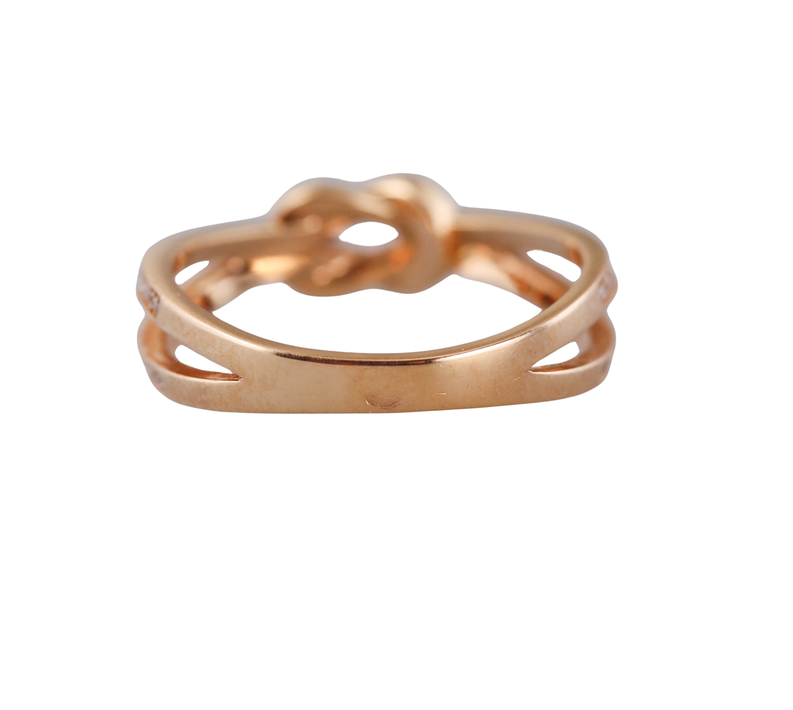 Fred Chance Infinie Rose Gold Diamond Full Pave Small Model Ring