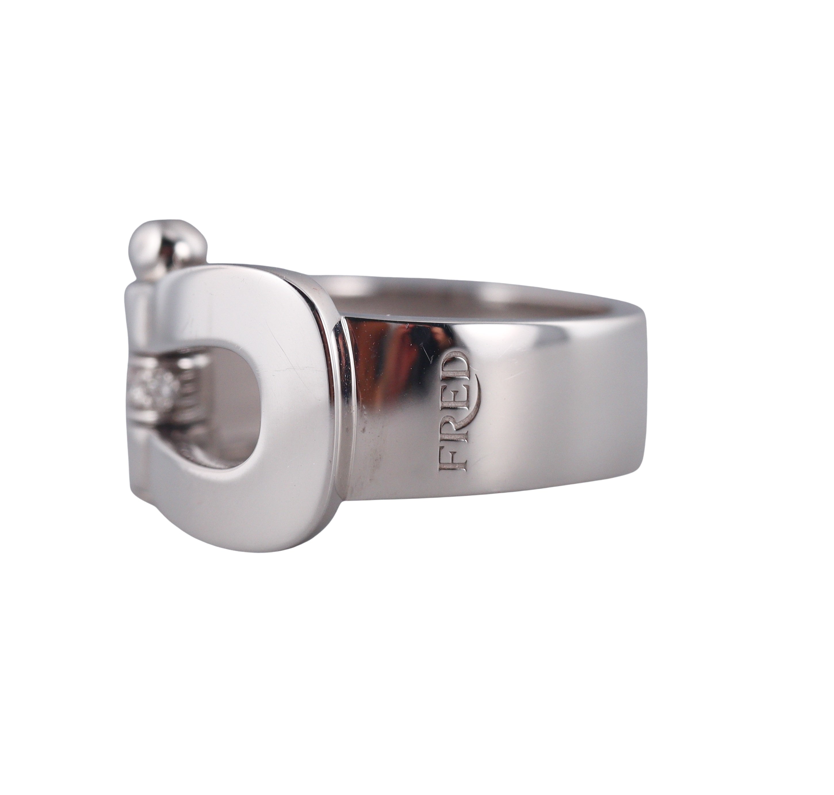 Fred Force 10 White Gold Diamond Large Model Ring
