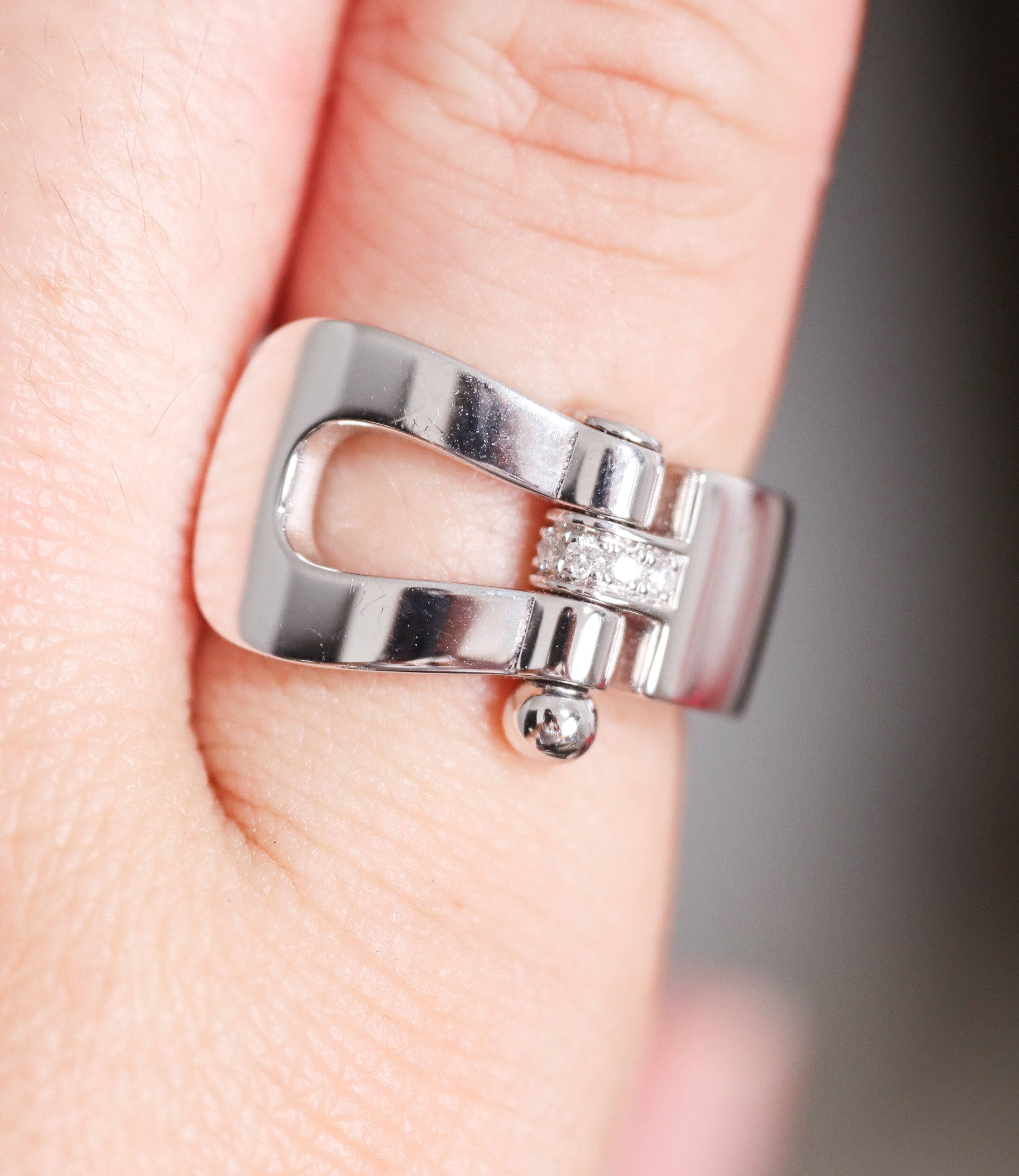 Fred Force 10 White Gold Diamond Large Model Ring