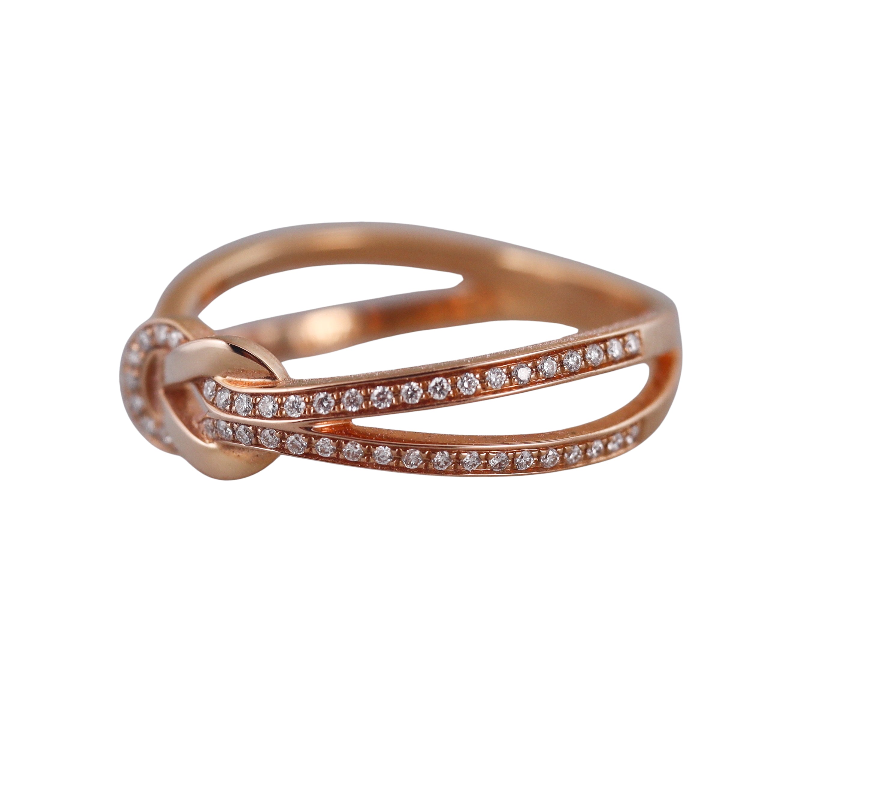 Fred Chance Infinie Rose Gold Diamond Small Model Ring