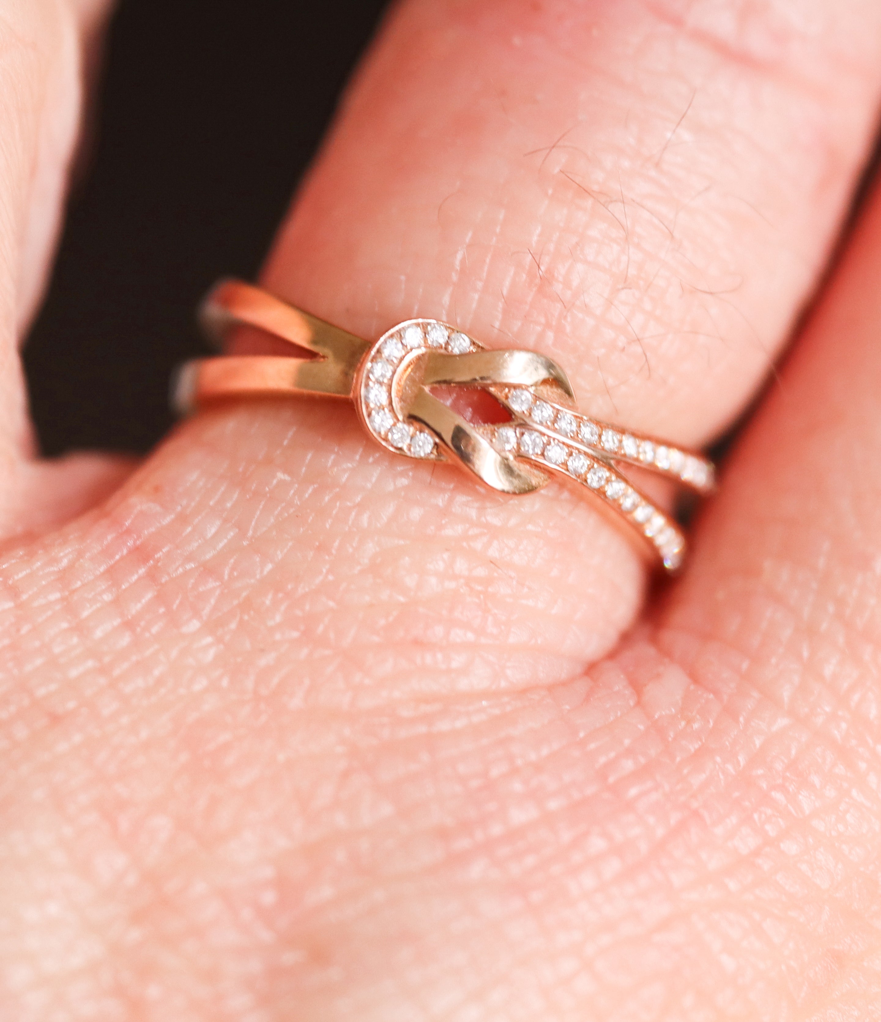 Fred Chance Infinie Rose Gold Diamond Small Model Ring