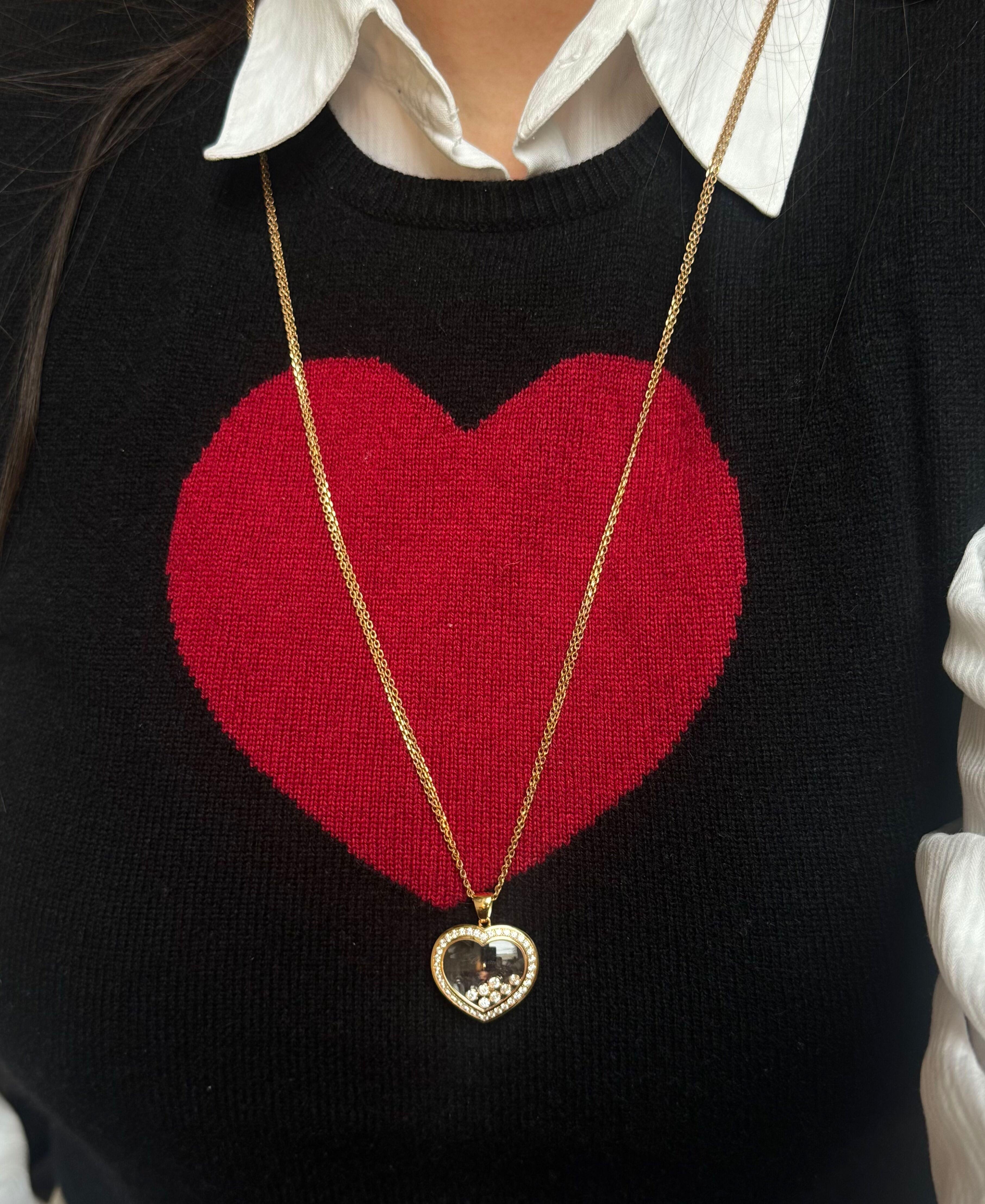 Chopard Happy Hearts Diamond Gold Pendant Necklace 799202-5003