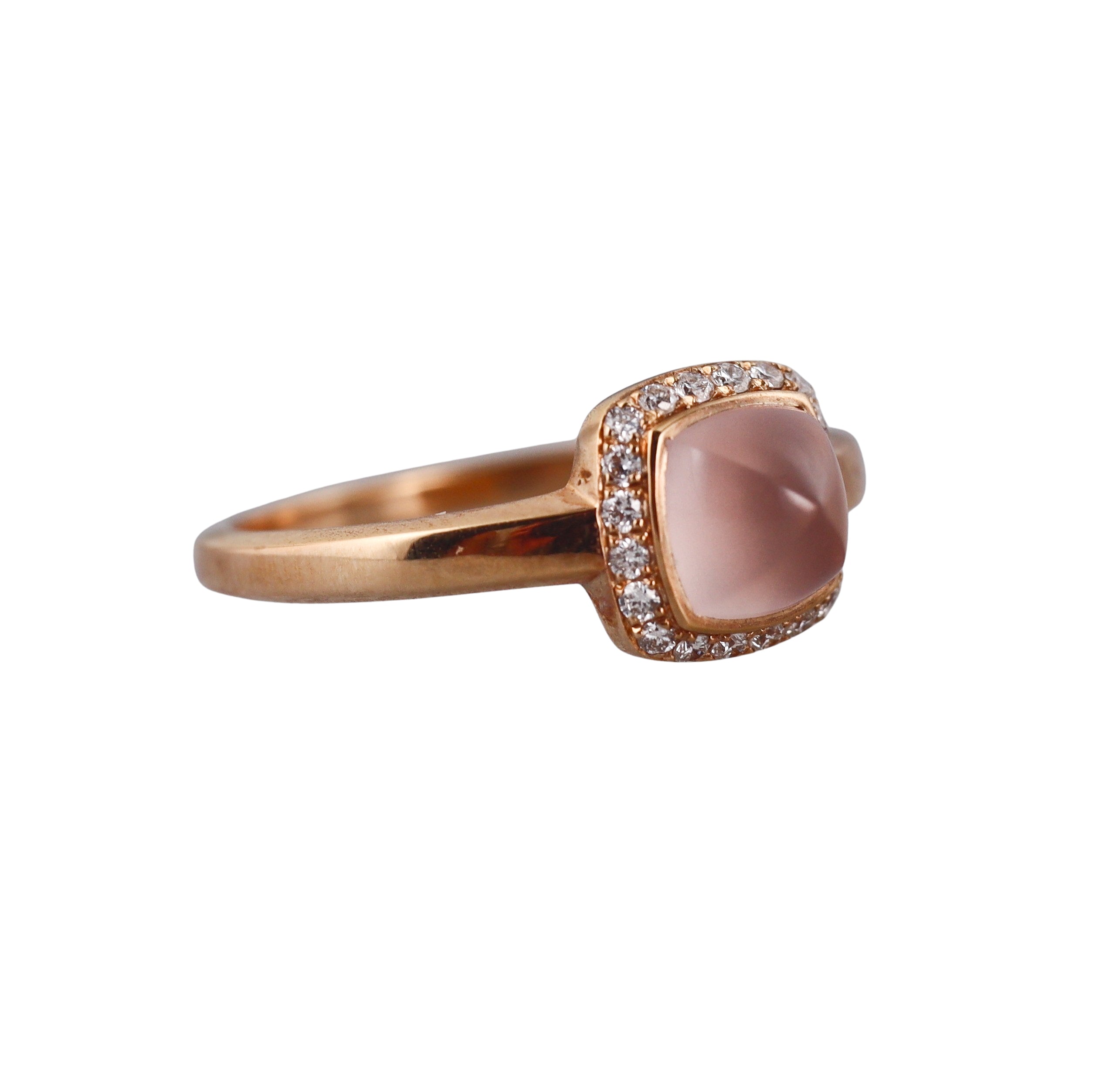 Fred Pain de Sucre Rose Gold Diamond Quartz Small Model Ring