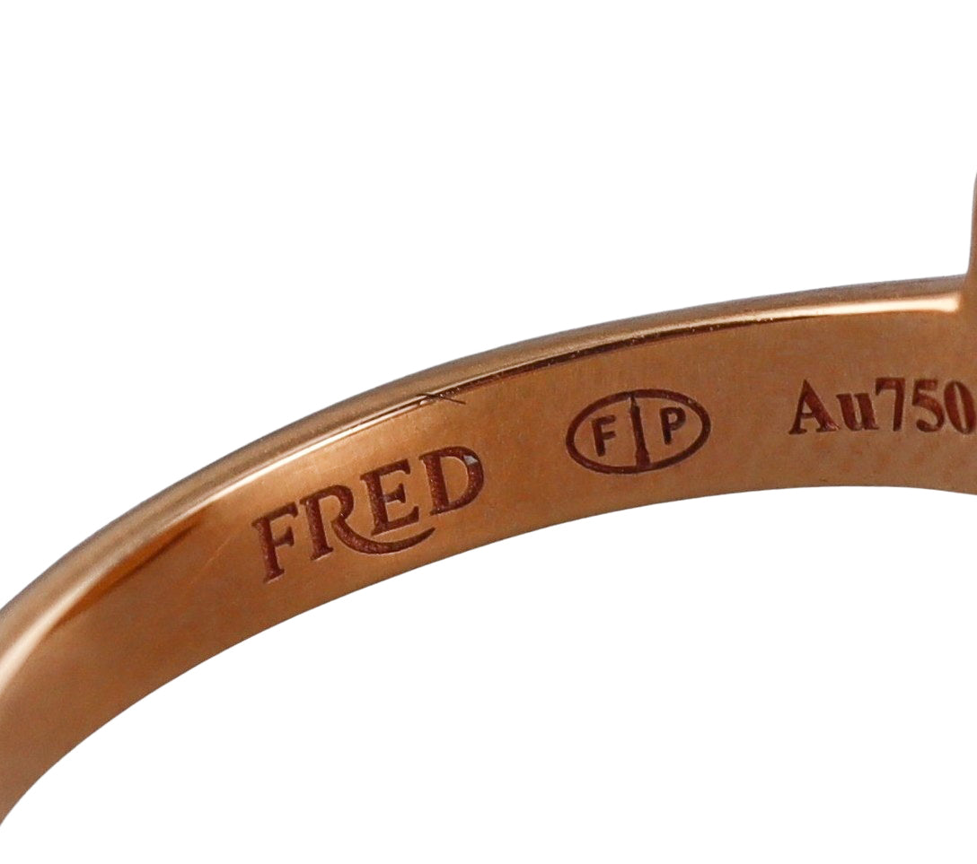 Fred Pain de Sucre Rose Gold Diamond Quartz Small Model Ring