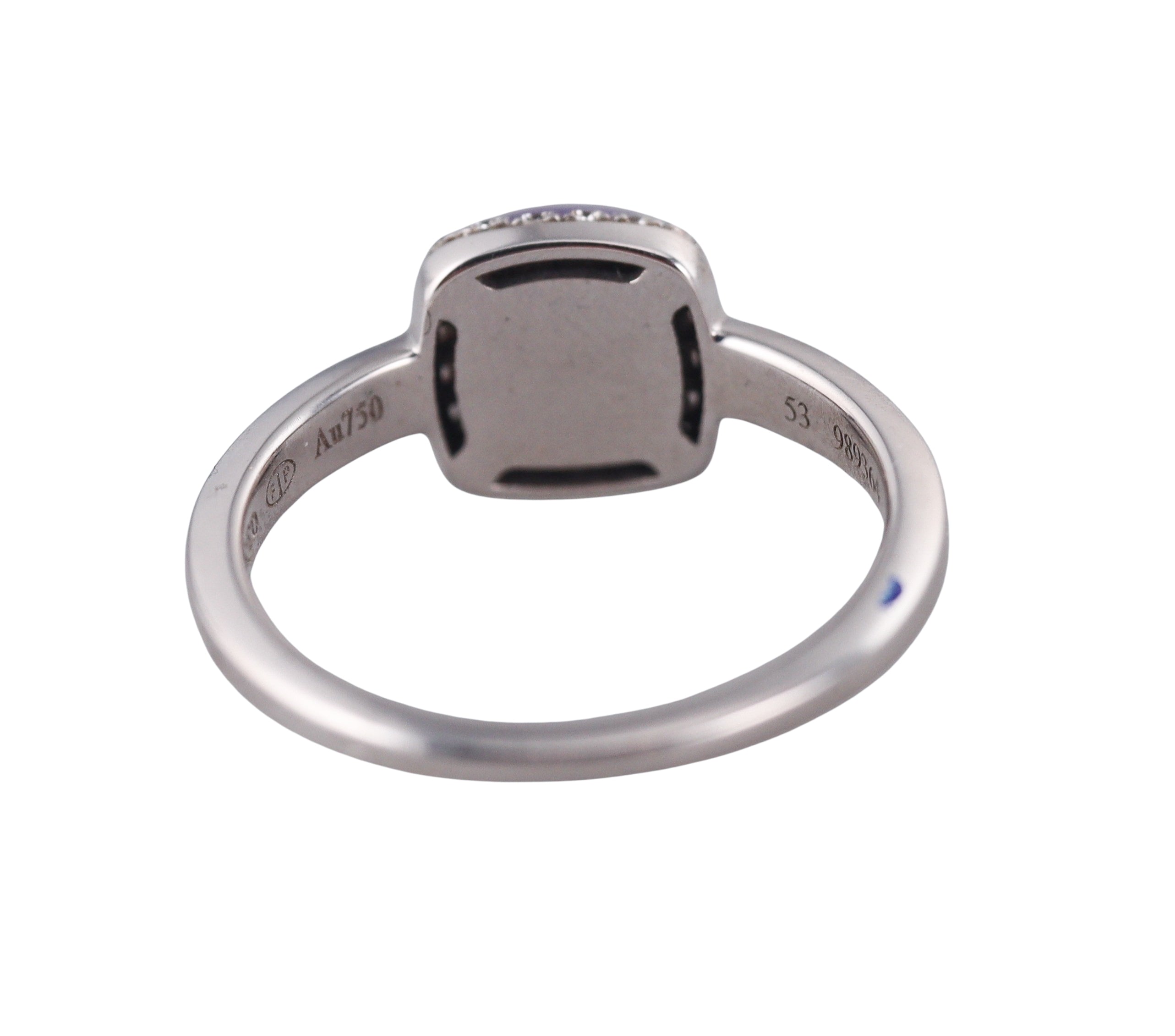 Fred Pain de Sucre White Gold Diamond Chalcedony Small Model Ring