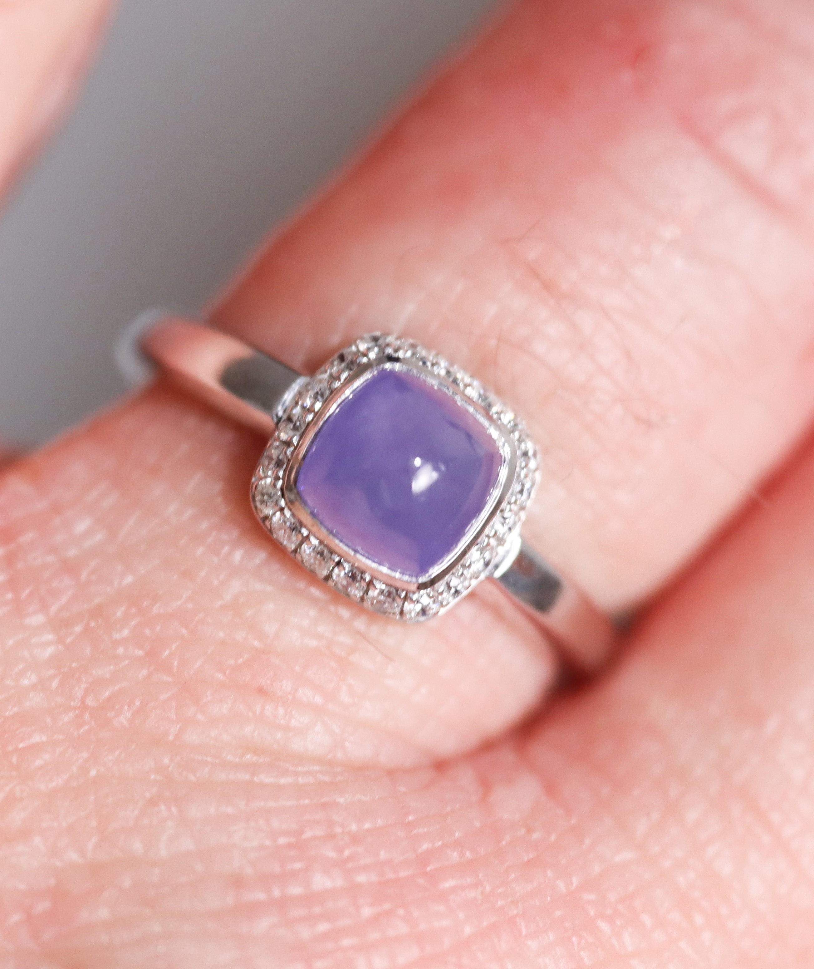 Fred Pain de Sucre White Gold Diamond Chalcedony Small Model Ring