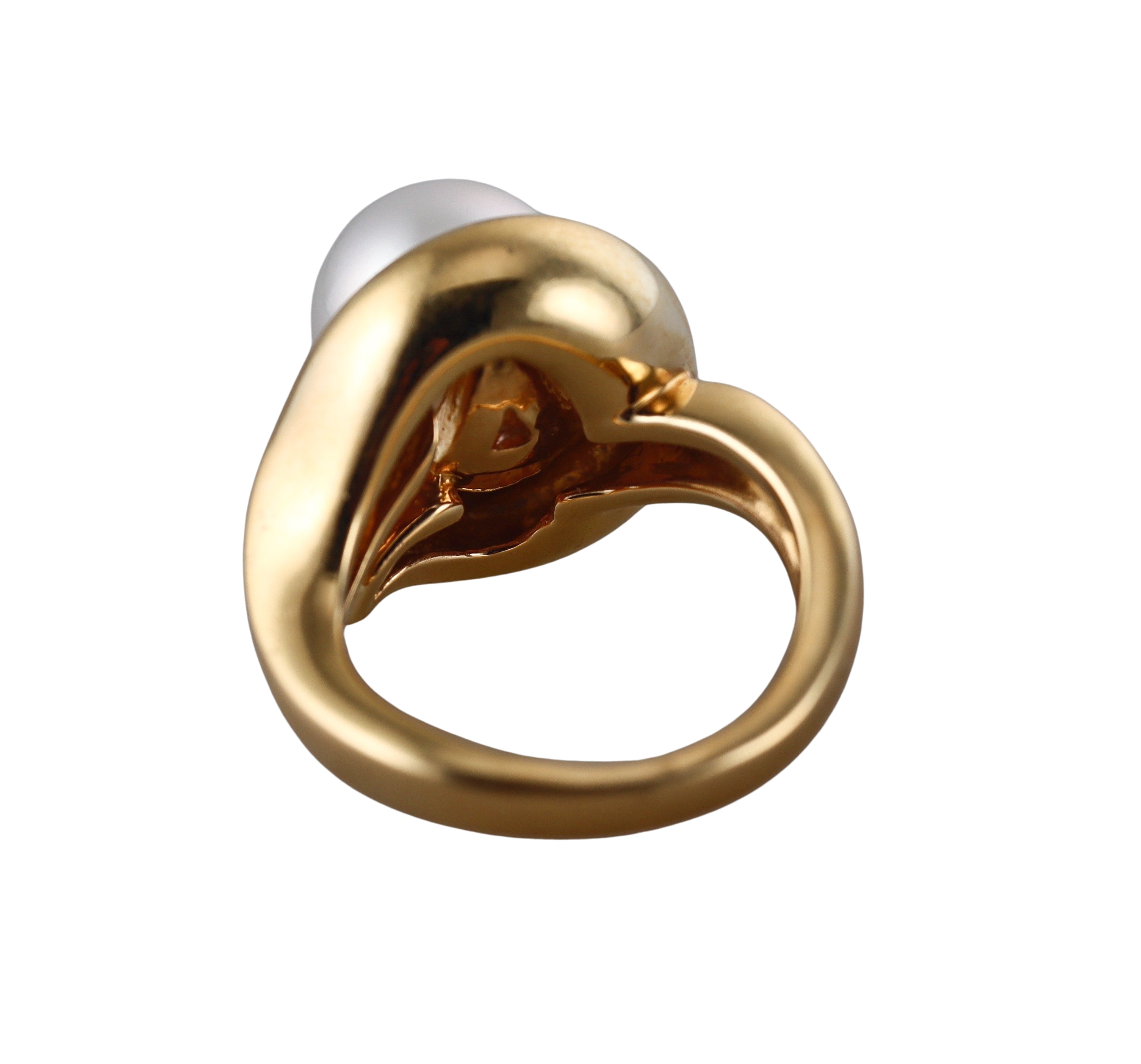 Assael Angela Cummings Scroll South Sea Pearl Gold Ring