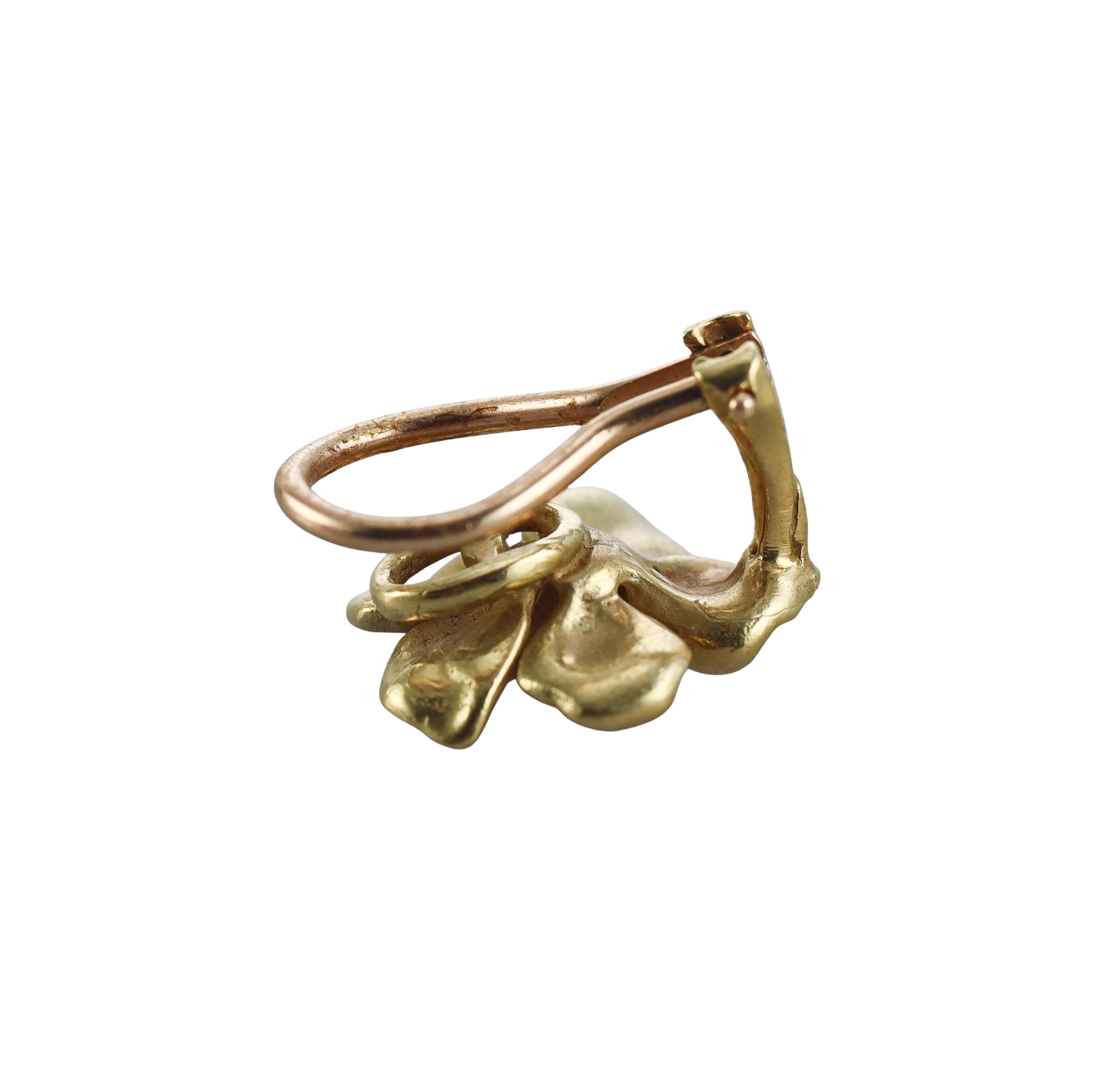 Tiffany & Co Dogwood Gold Flower Earrings