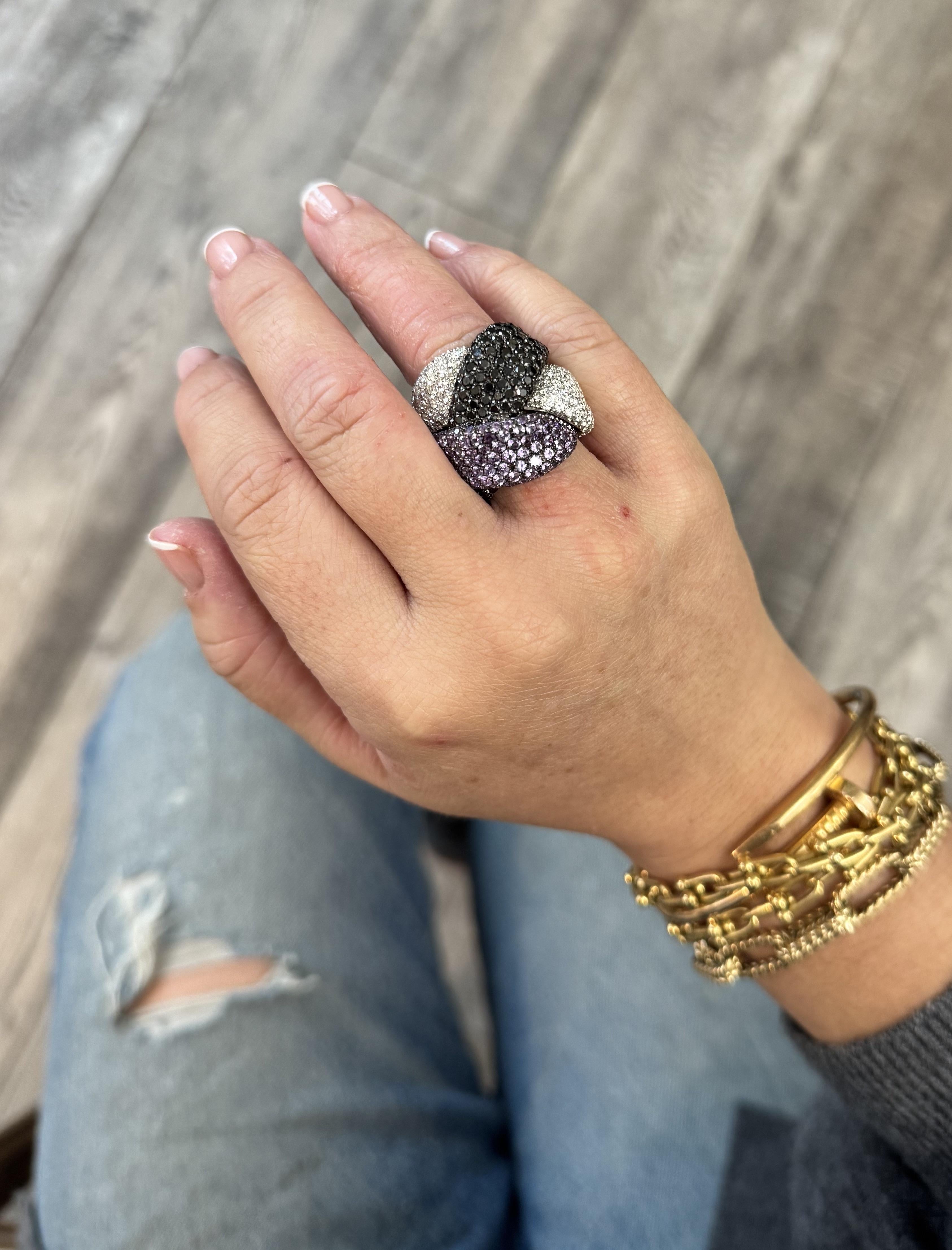 Palmiero Diamond Gold Cocktail Ring