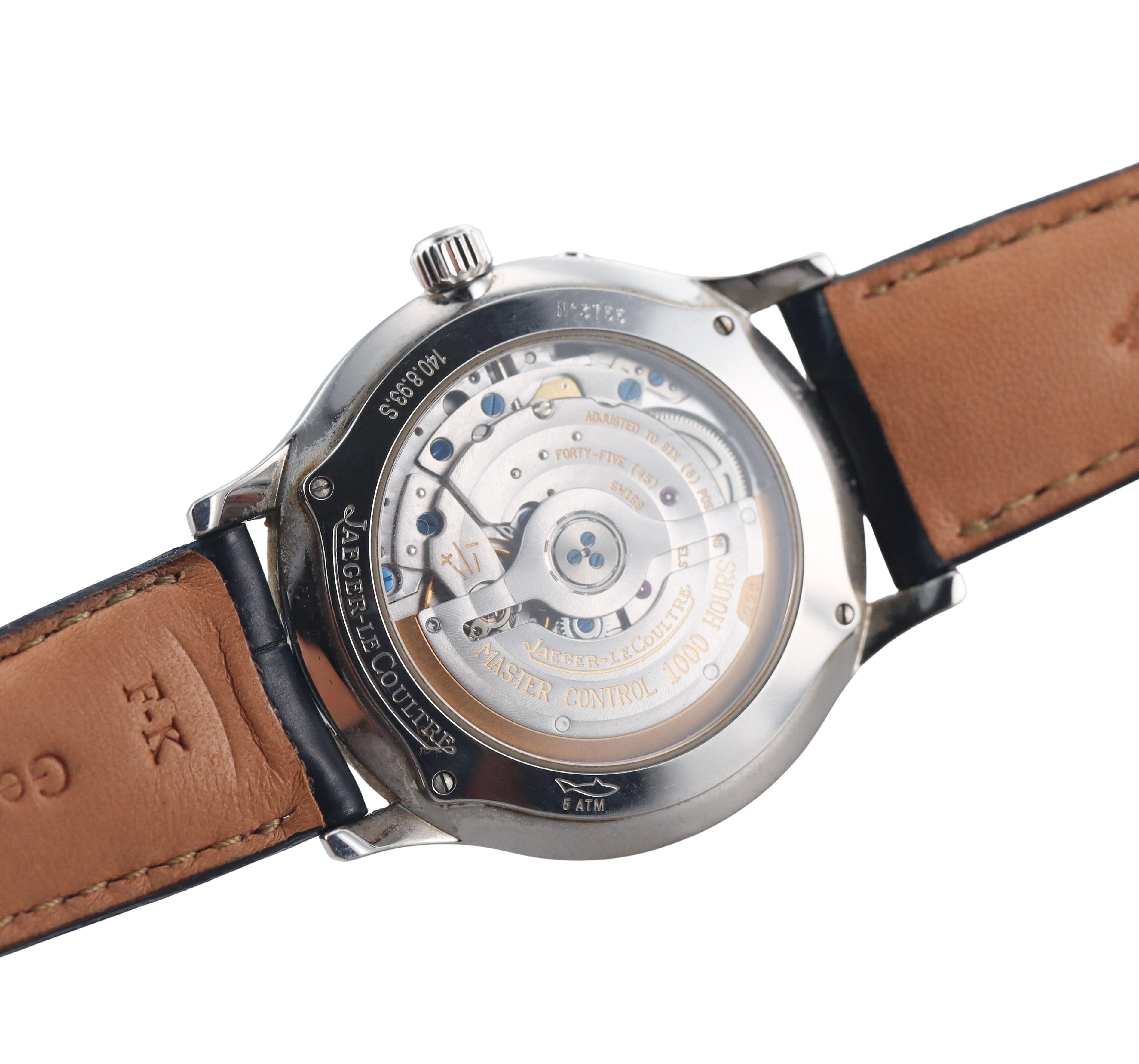 Jaeger LeCoultre Reserve De Marche Steel Automatic Watch 140.8.93.S