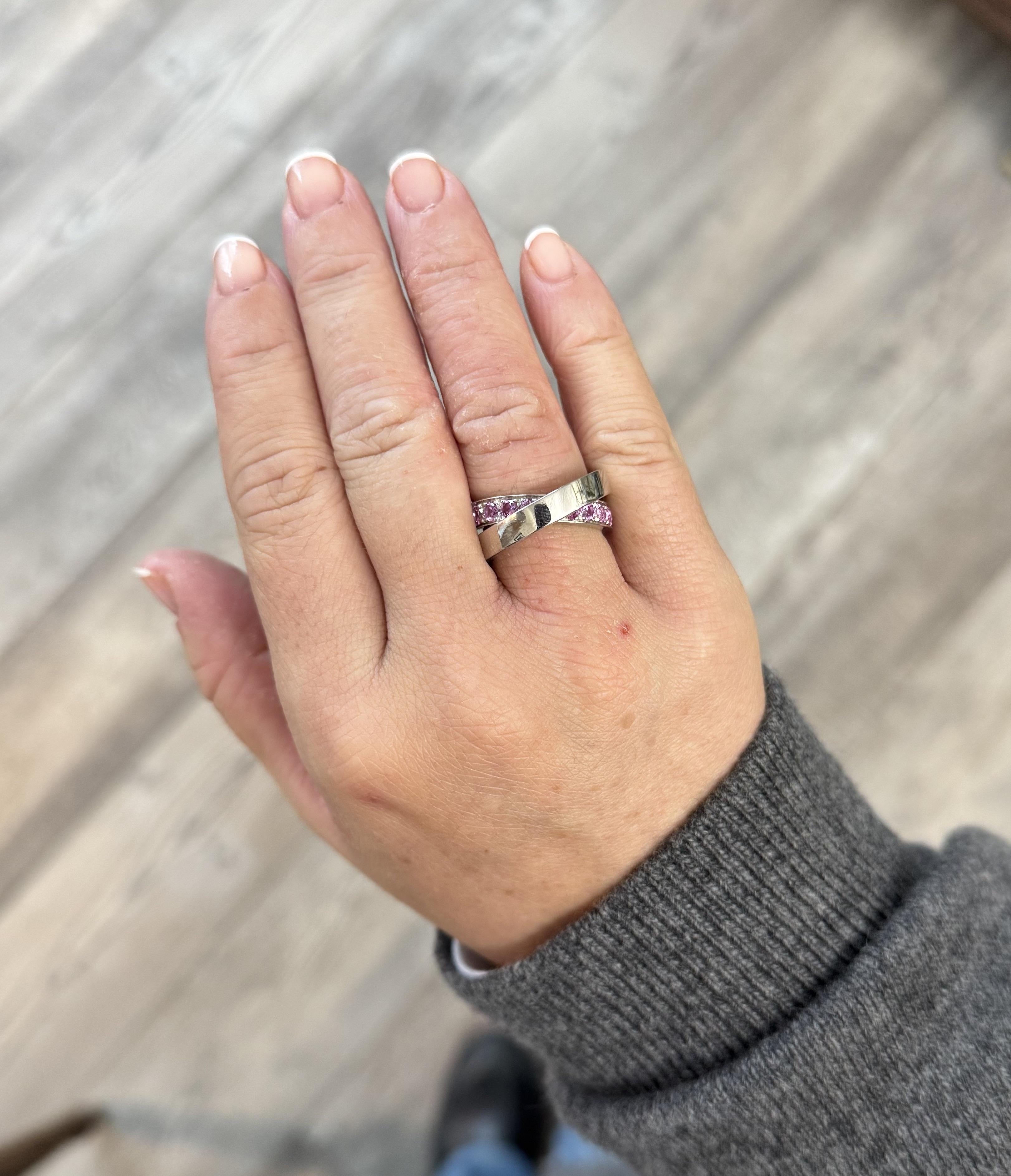 Cartier Nouvelle Vague Pink Sapphire Gold Ring