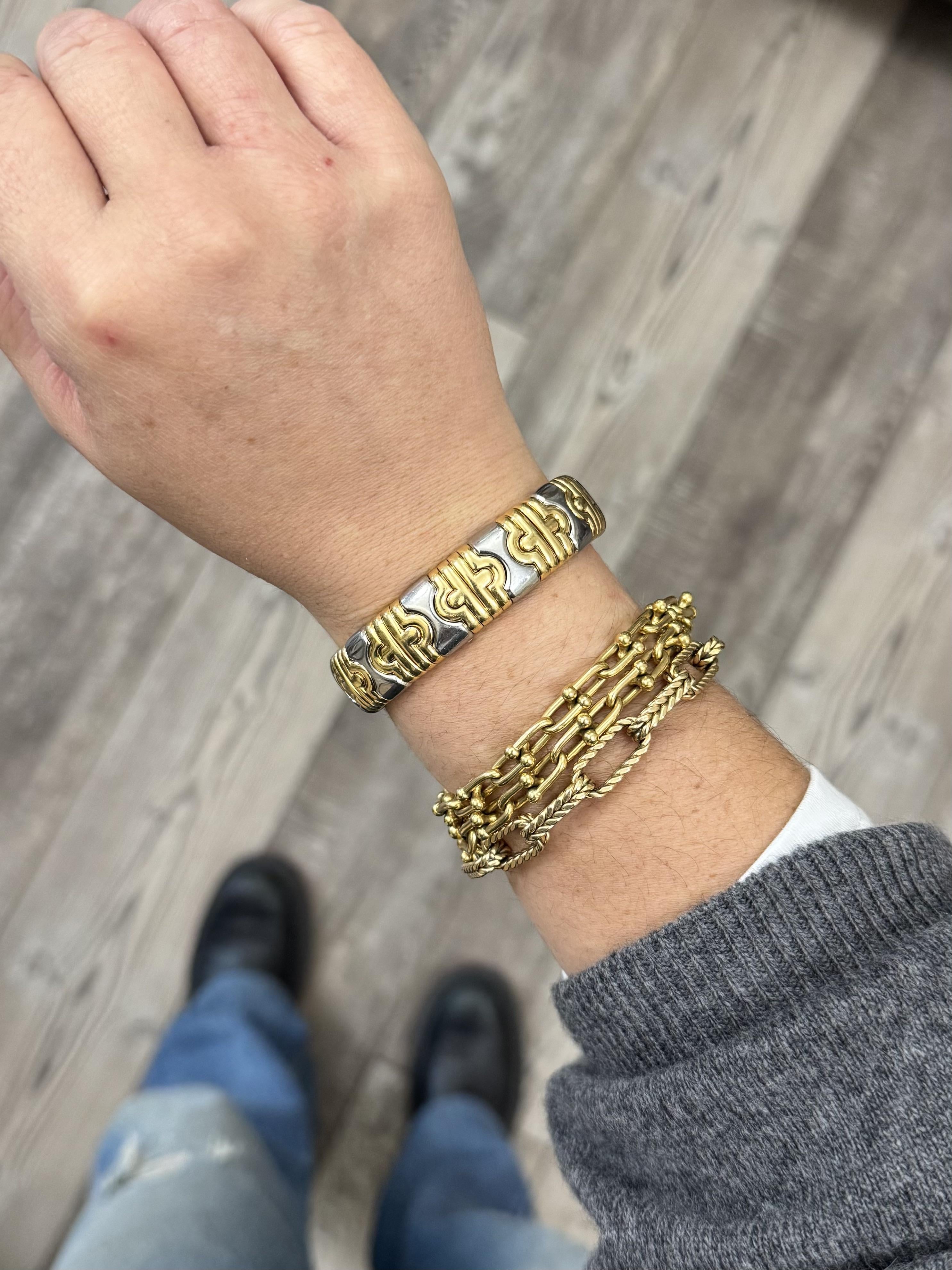 Bulgari Parentesi Gold Steel Bracelet