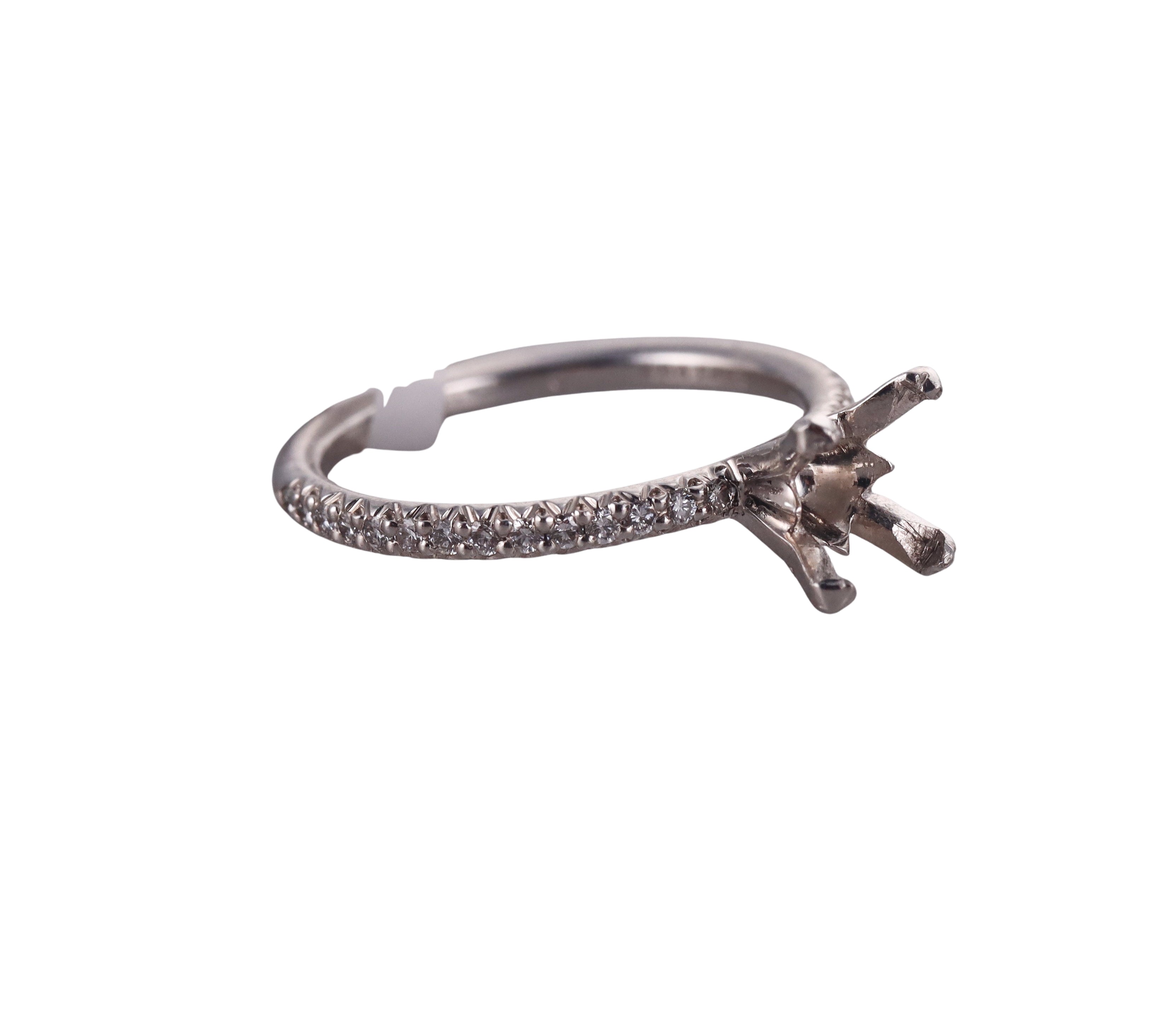 Michael B. Princess Platinum Engagement Ring Setting