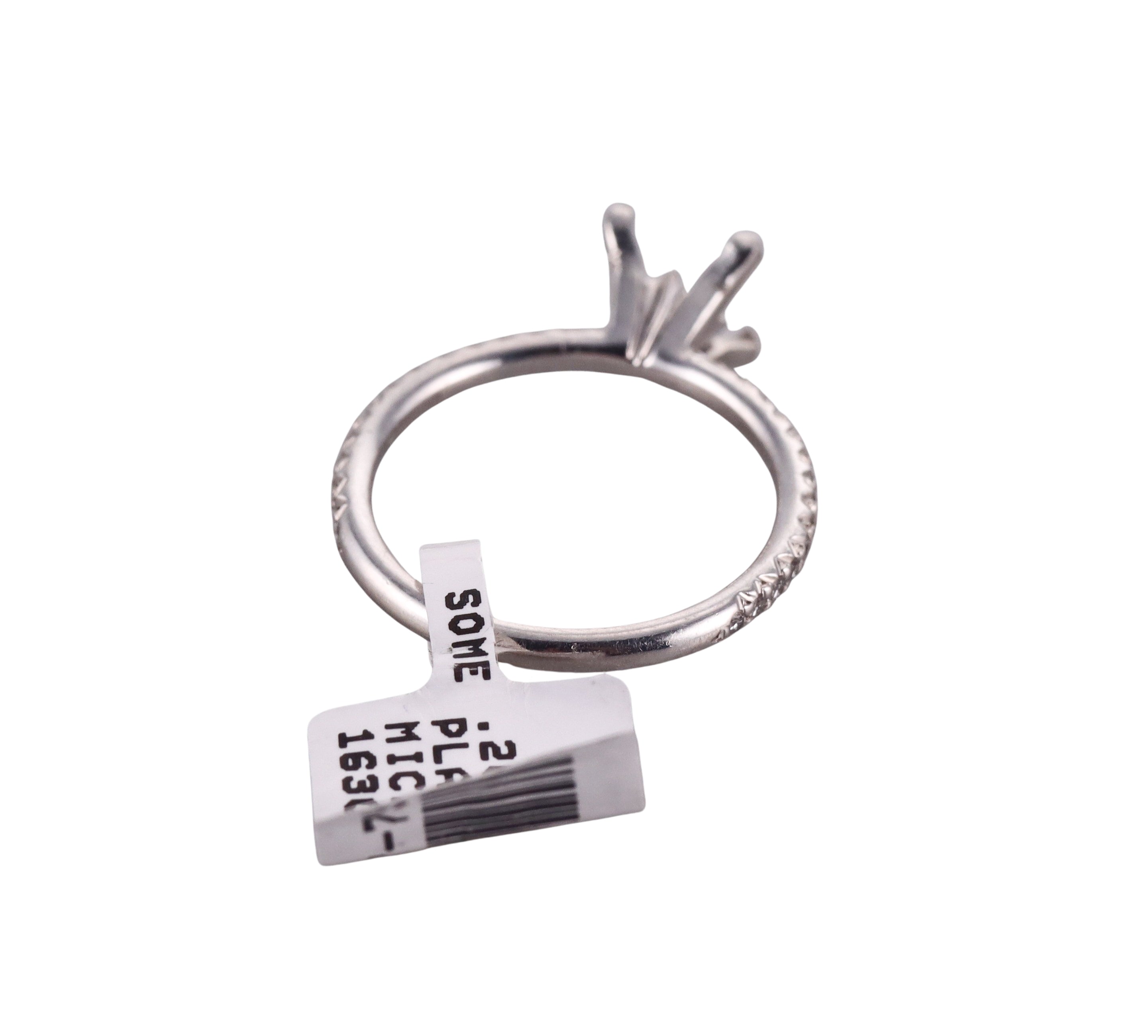 Michael B. Princess Platinum Engagement Ring Setting