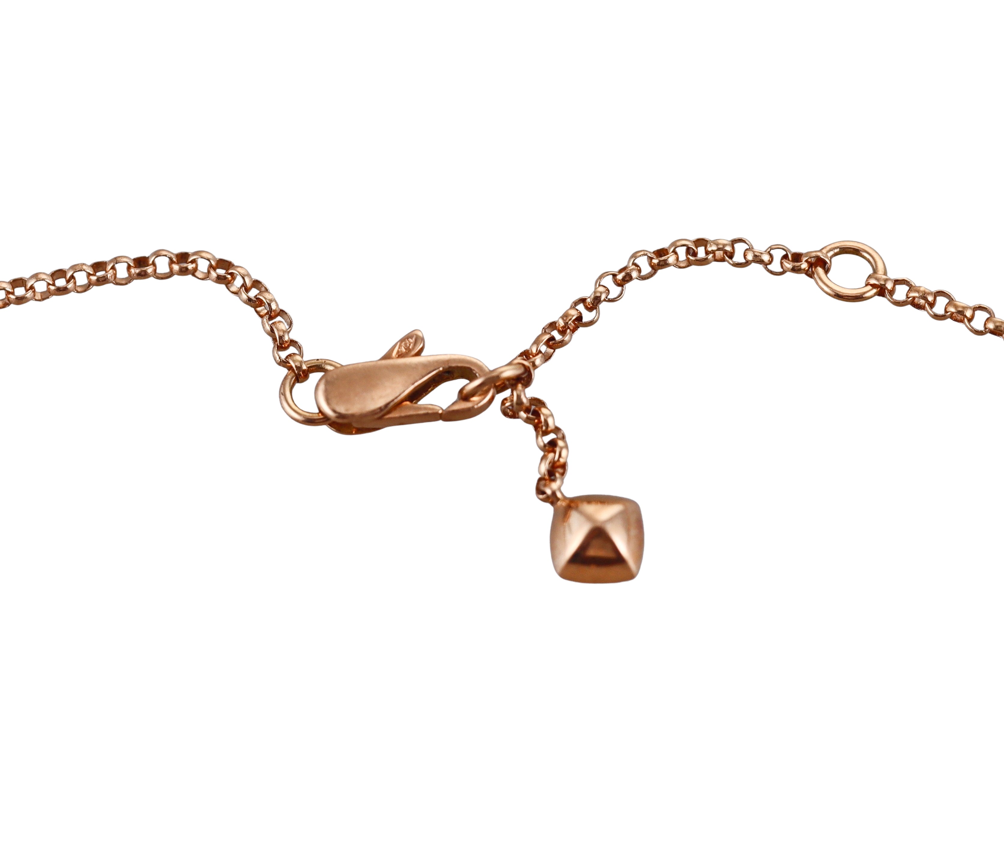 Fred Pain de Sucre Rose Gold Quartz Diamond Medium Model Necklace