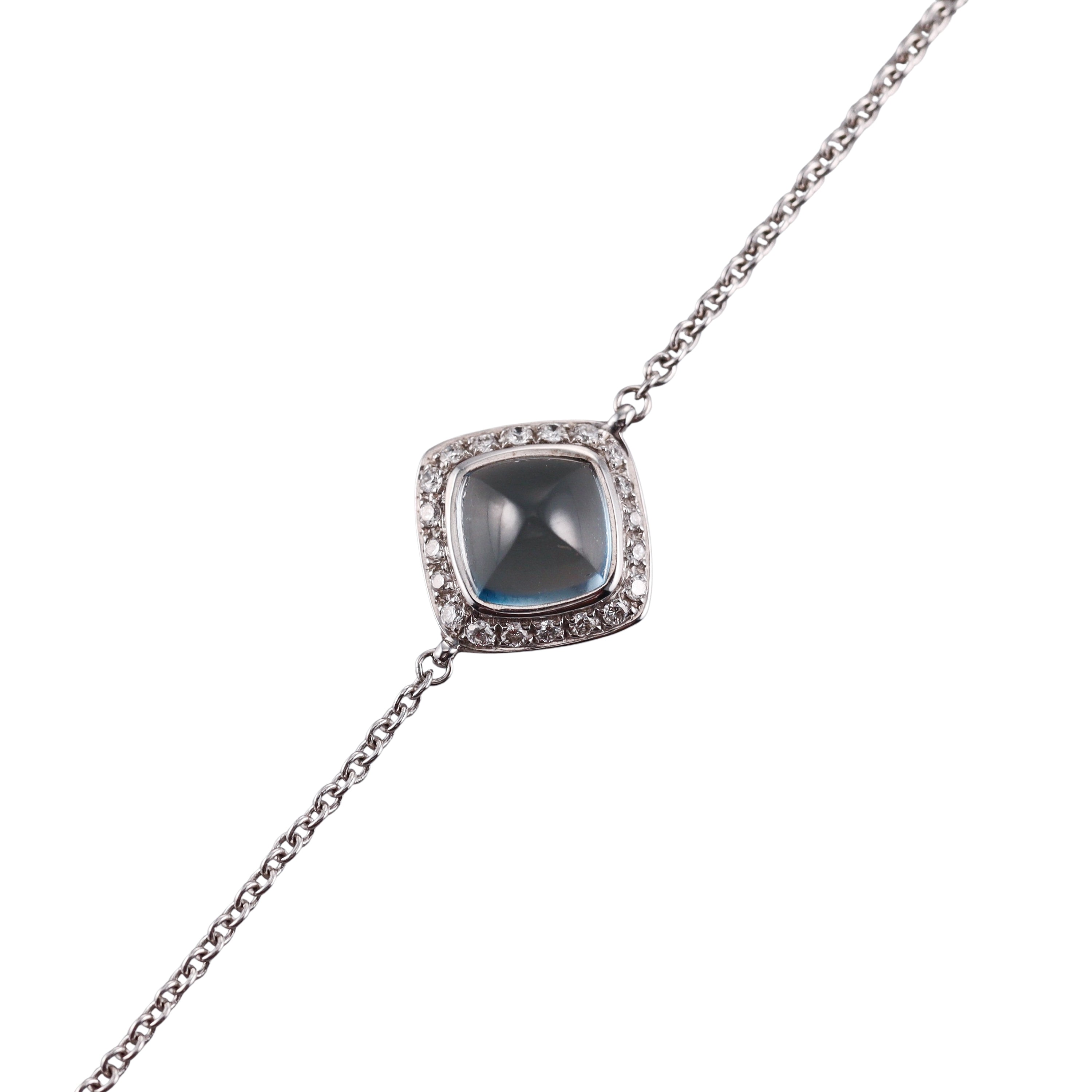 Fred Pain de Sucre White Gold Chalcedony Diamond Bracelet