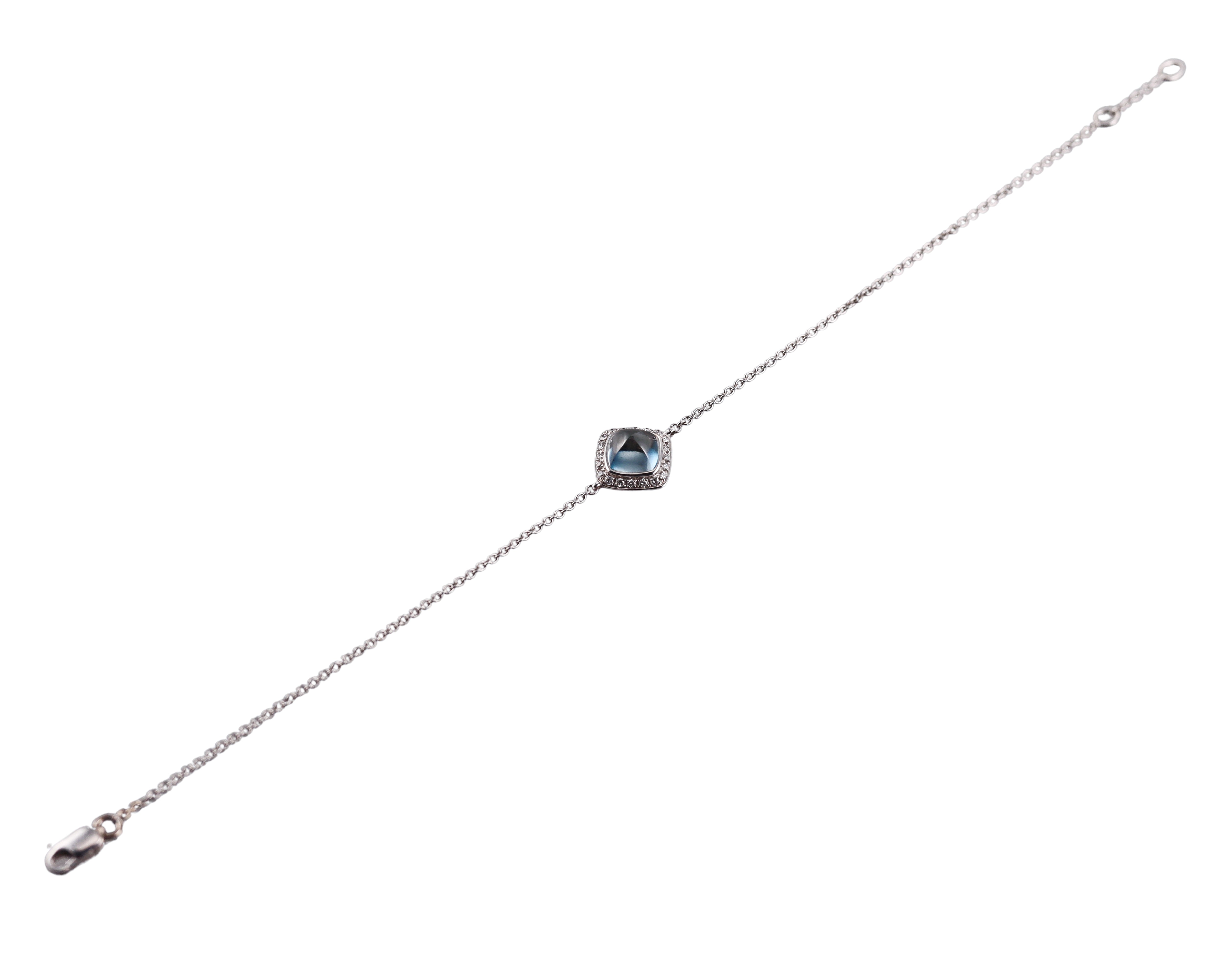Fred Pain de Sucre White Gold Chalcedony Diamond Bracelet