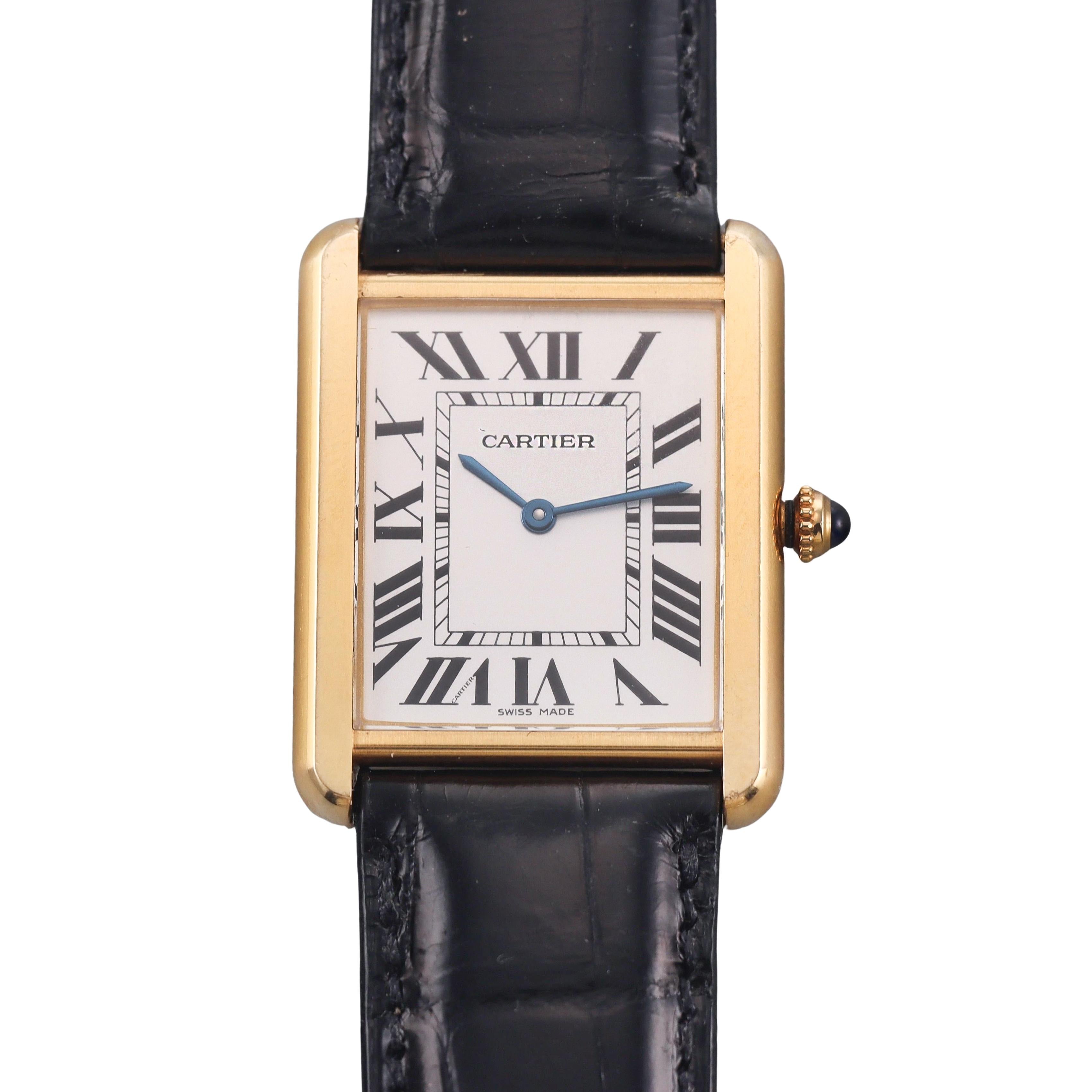 Cartier Tank Solo Gold Steel Watch W1018855 2742