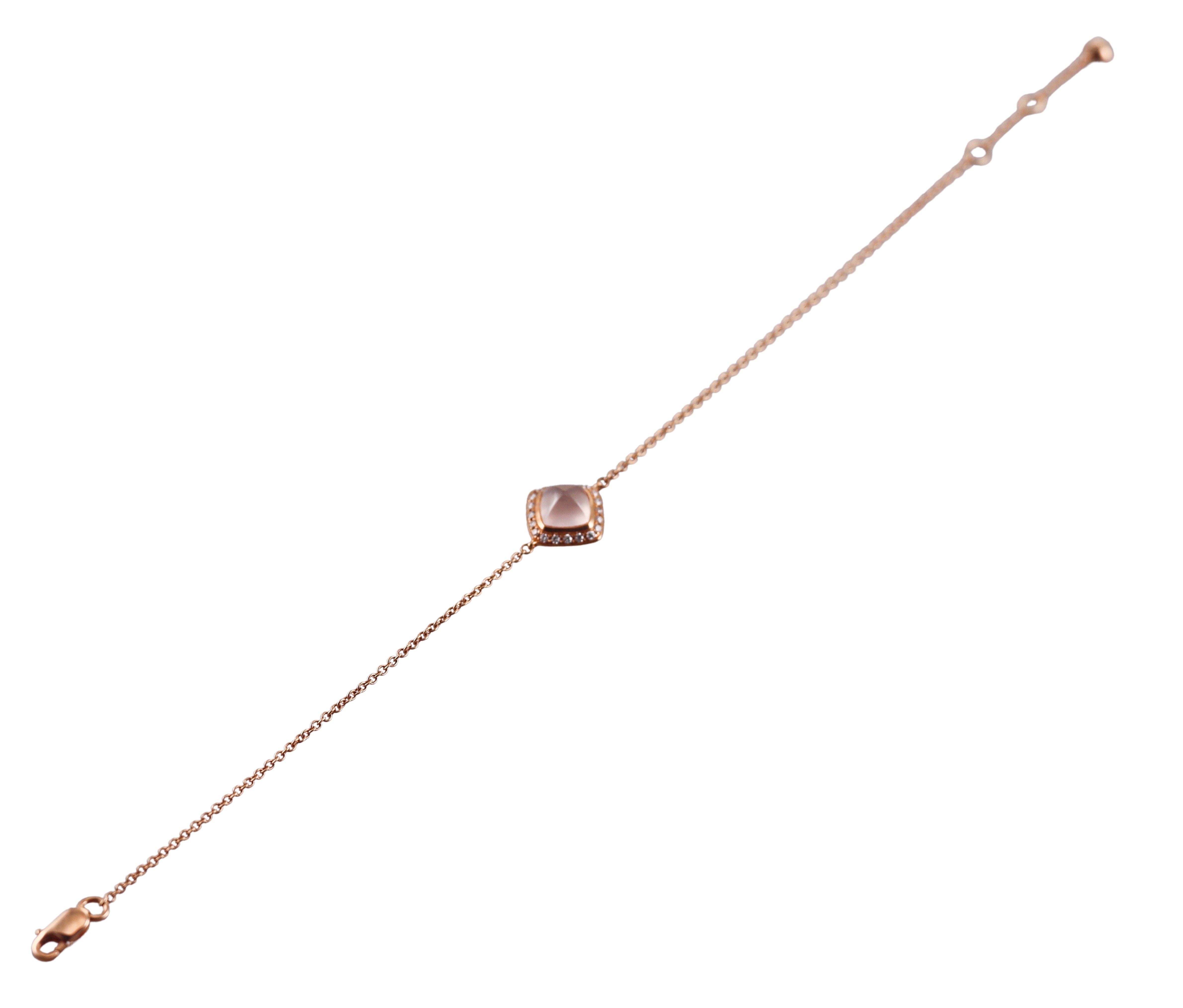 Fred Pain de Sucre Rose Gold Quartz Diamond Bracelet