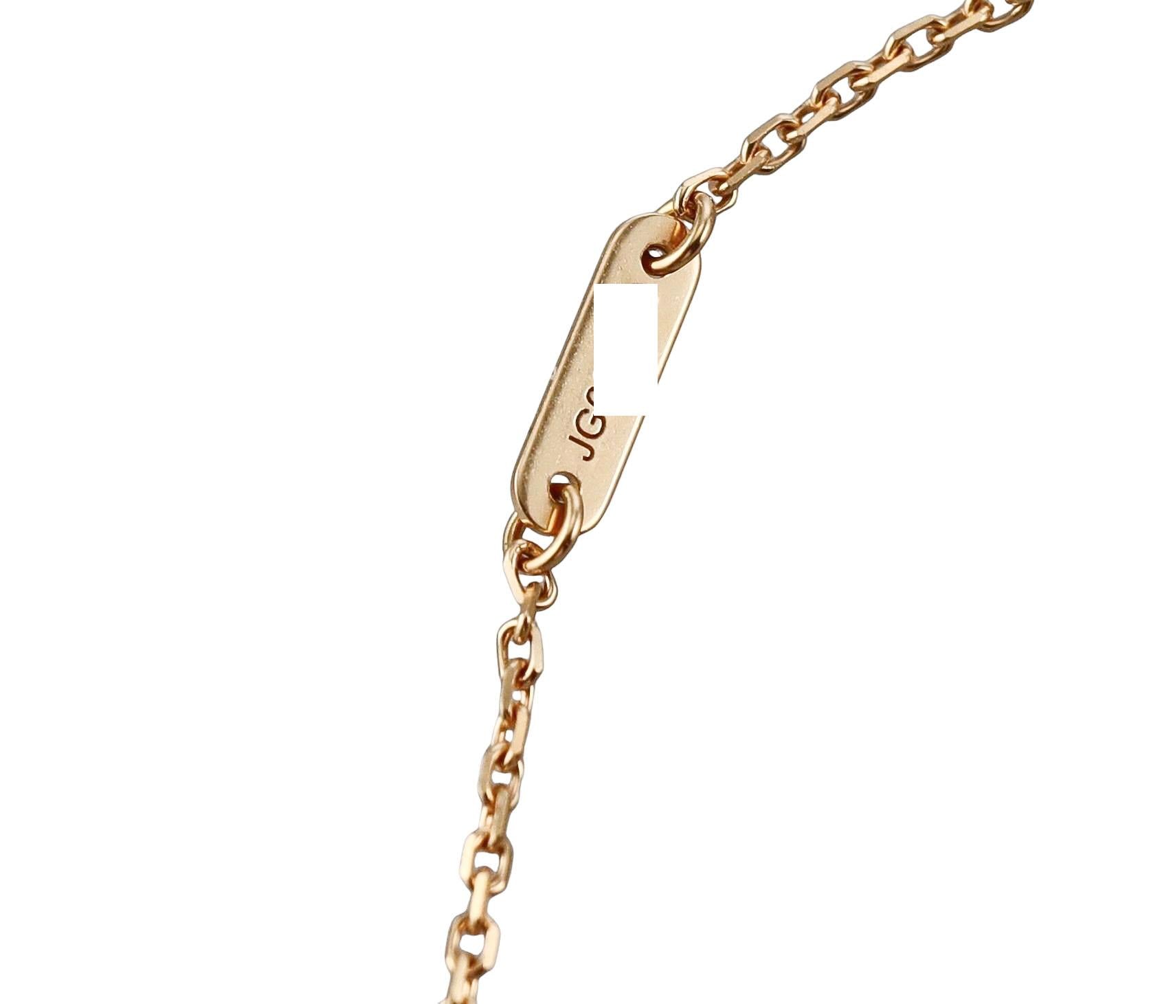 Van Cleef & Arpels Frivole Emerald Gold Pendant Necklace