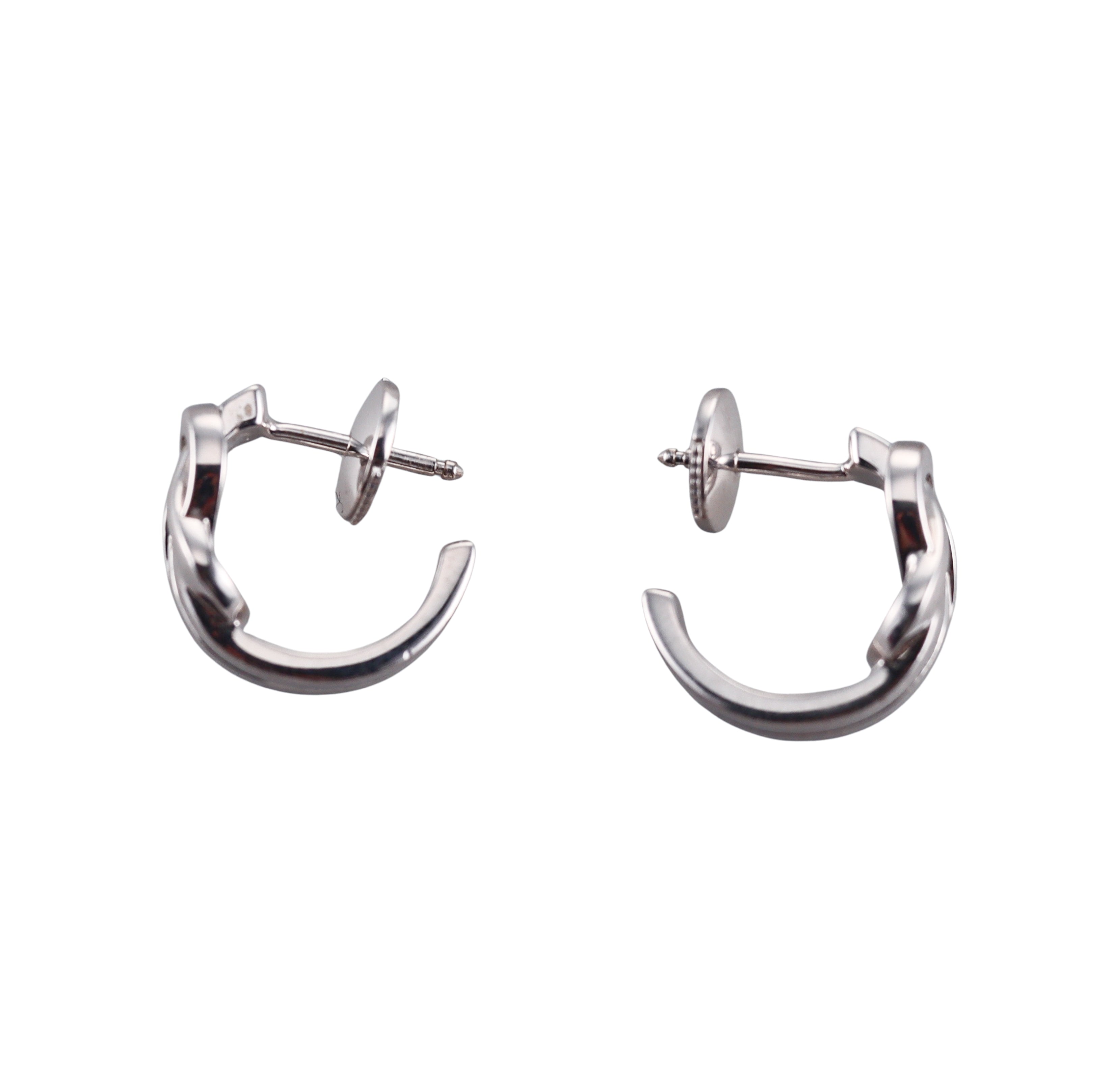 Fred Chance Infinie White Gold Hoop Earrings