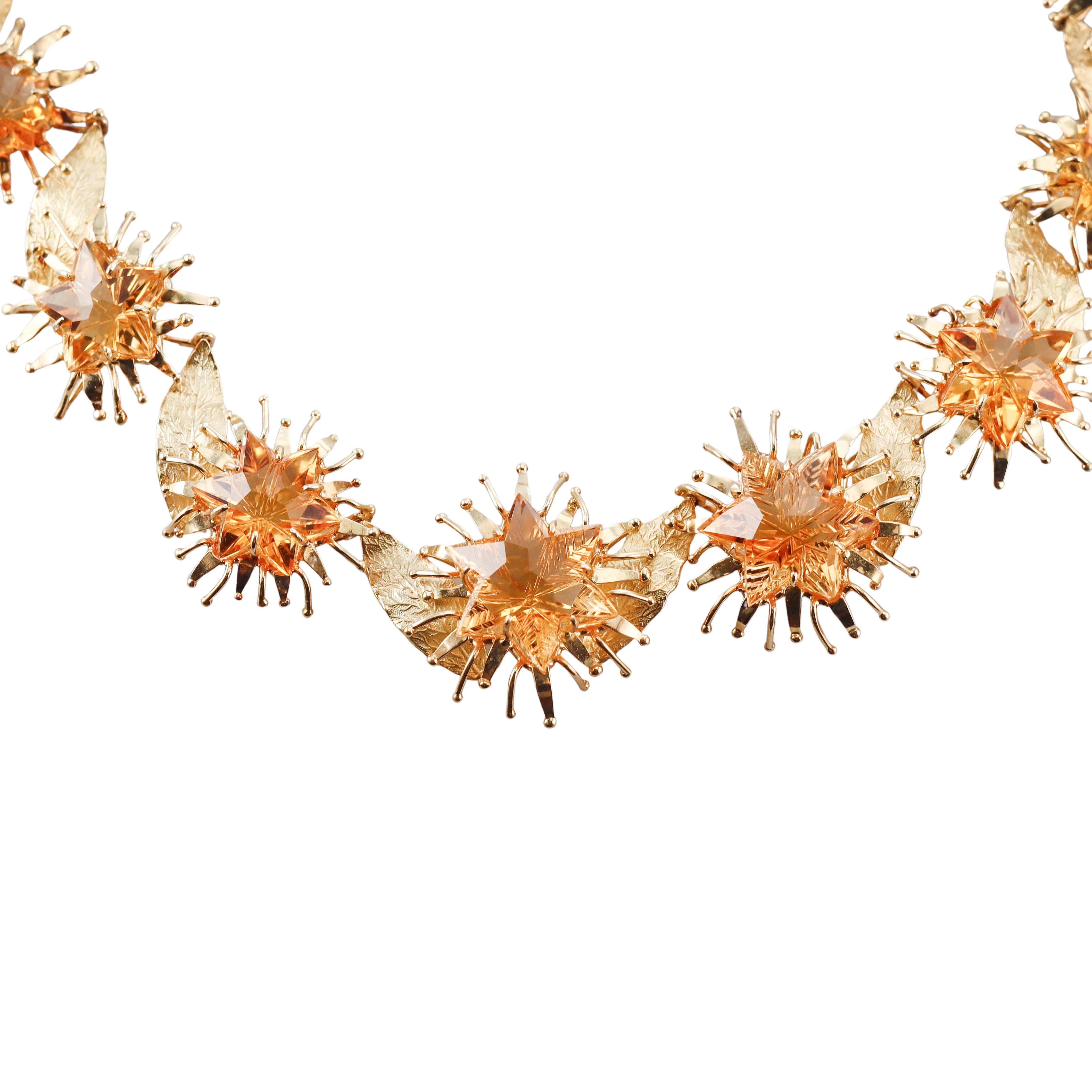 Tony Duquette Citrine Gold Necklace