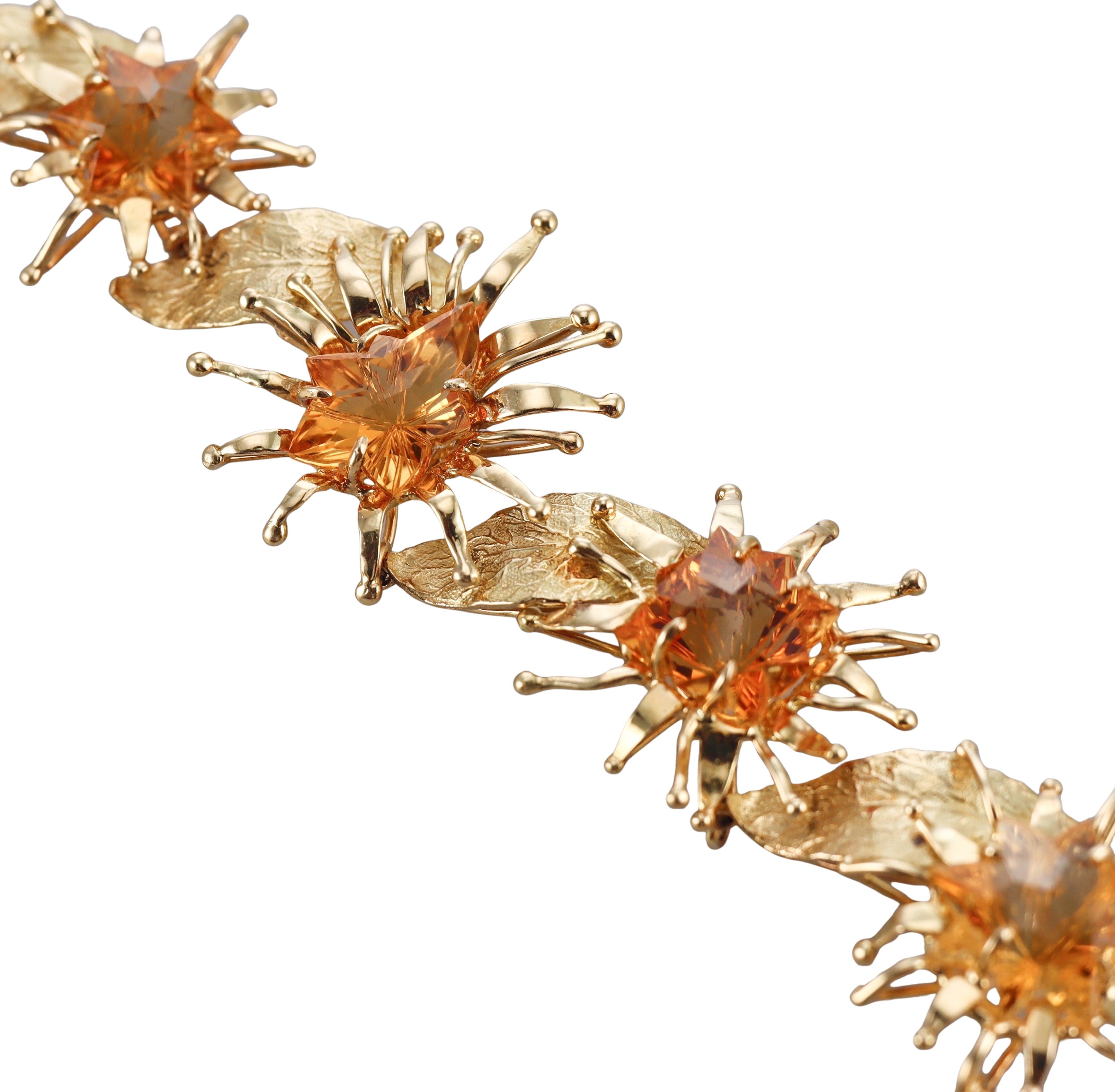 Tony Duquette Citrine Gold Necklace