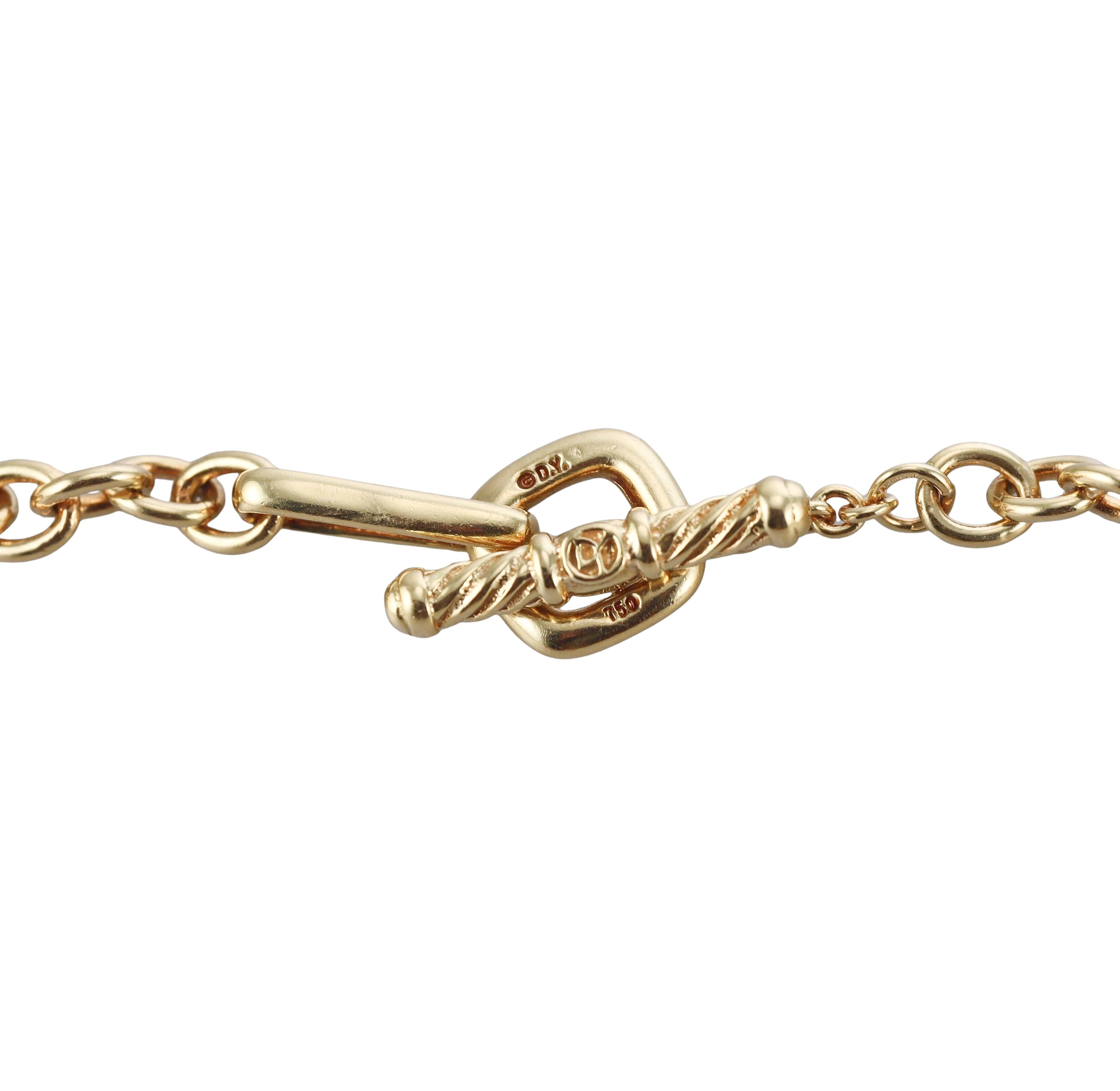 David Yurman Lantana Gold Toggle Necklace