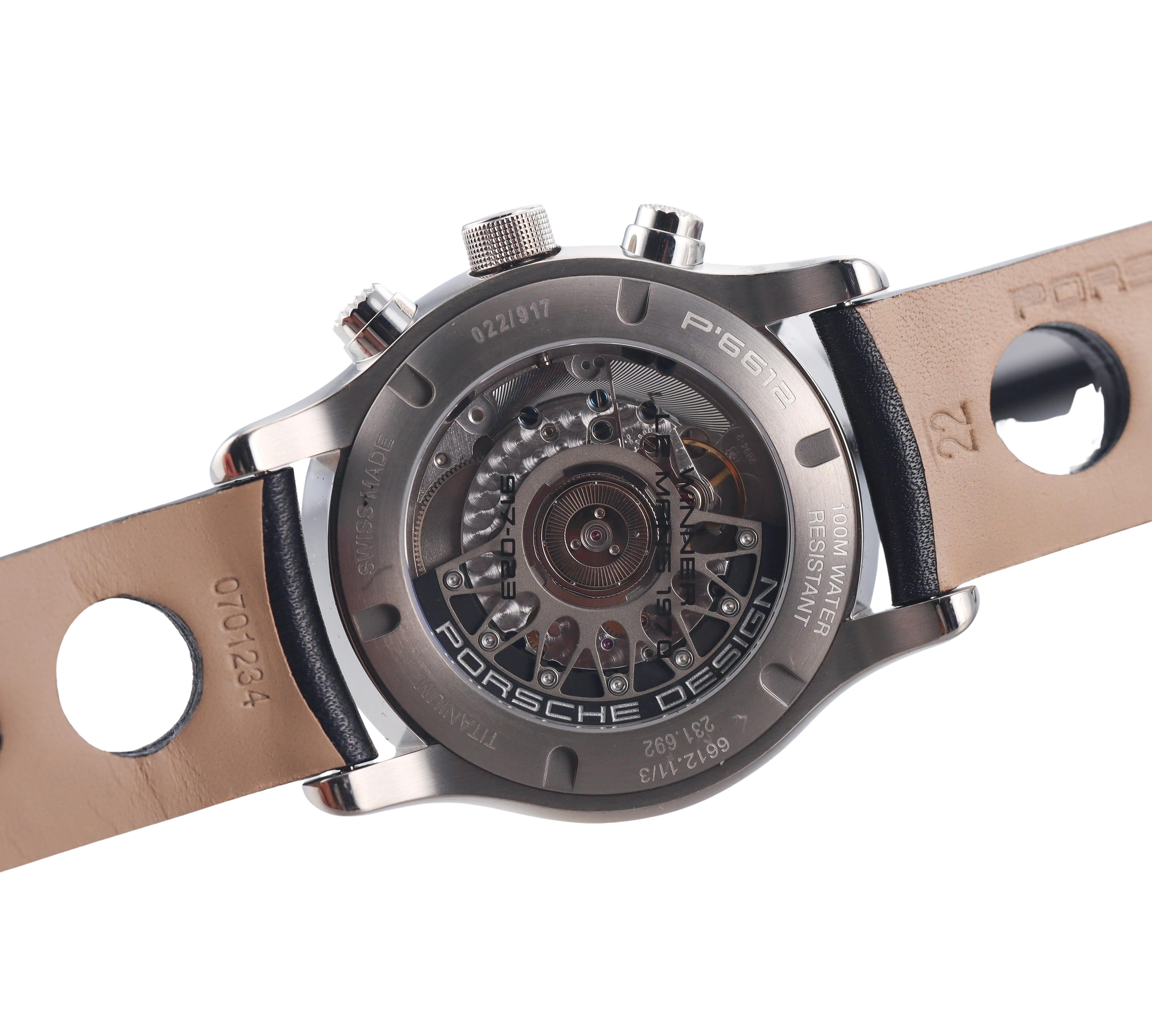 Porsche Design Le Mans 1970 Limited Edition Titanium Automatic Watch P6612