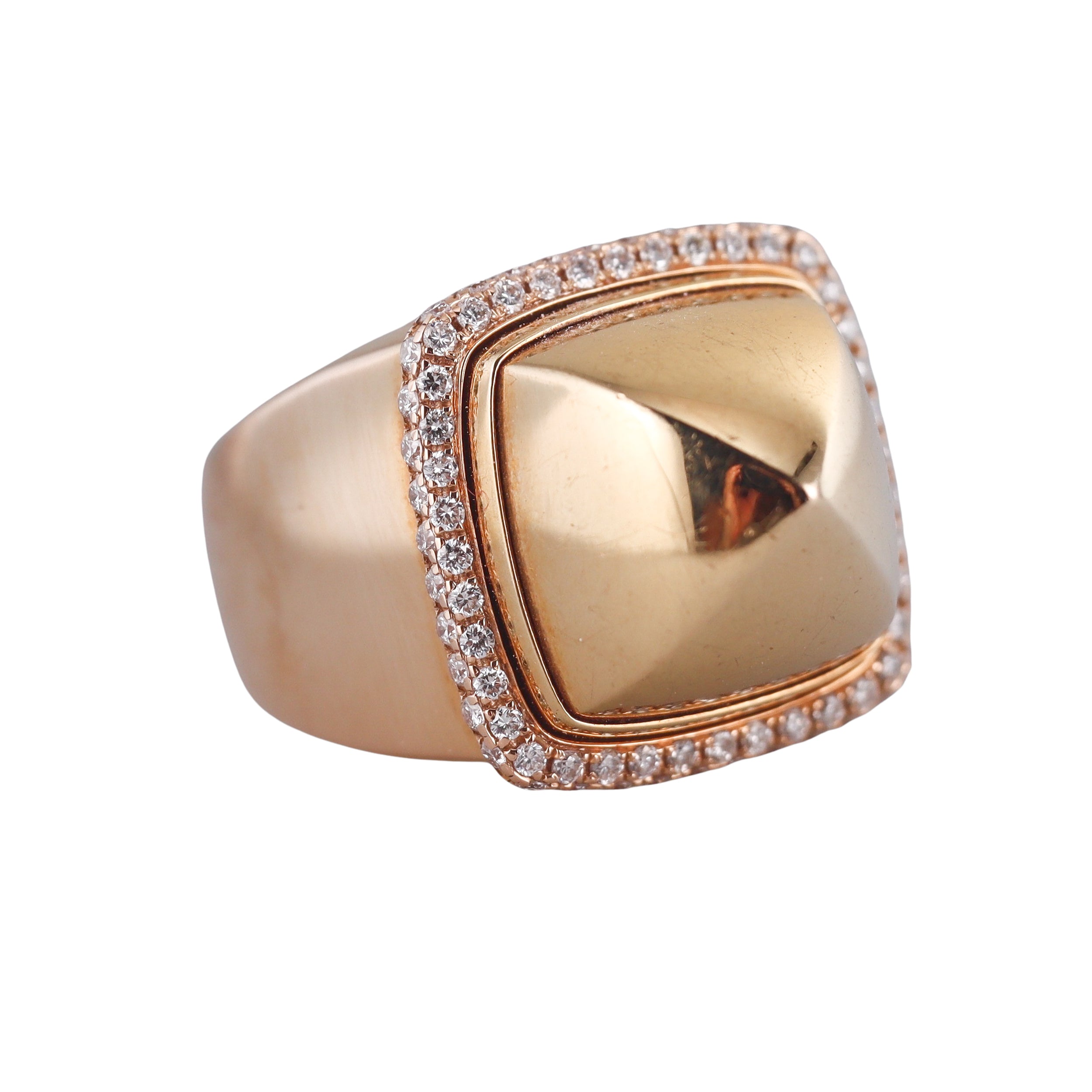 Fred Pain de Sucre Yellow Gold Diamond Customizable Large Ring
