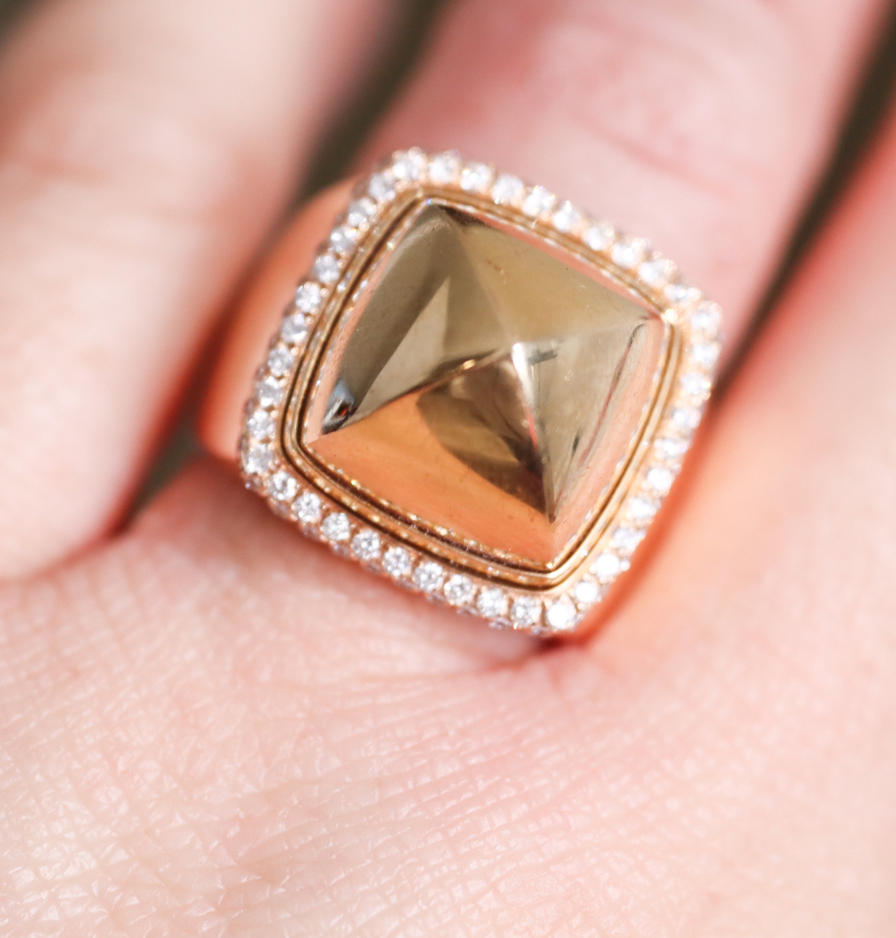 Fred Pain de Sucre Yellow Gold Diamond Customizable Large Ring