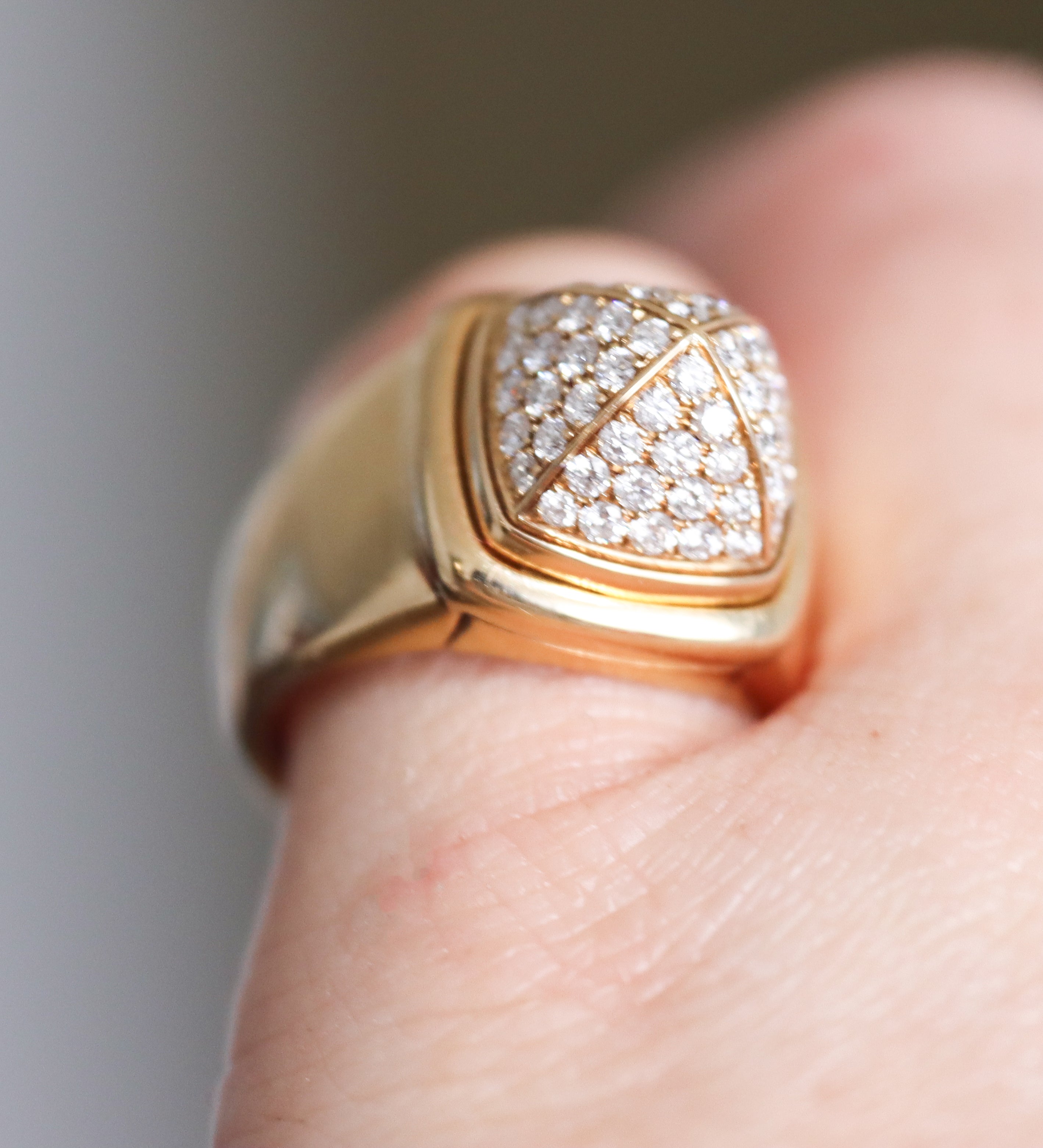 Fred Pain de Sucre Yellow Gold Diamond Customizable Medium Ring